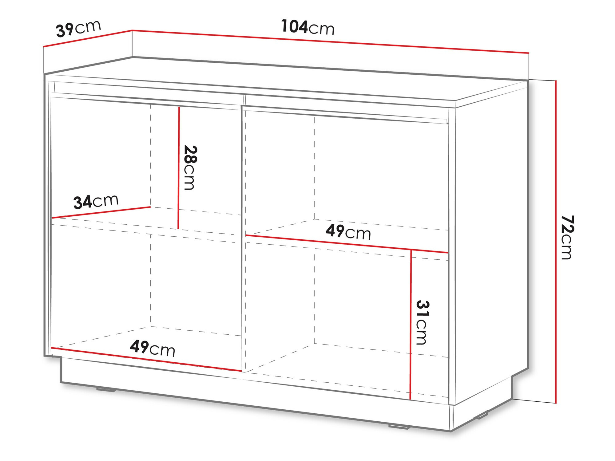 Dressoir Sorbela 101 (Wit)