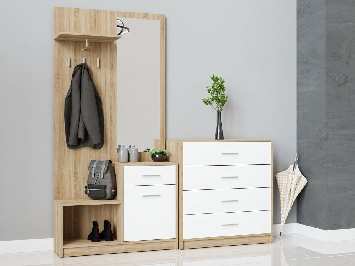 Ladekast Novsore 101 (Sonoma eik + Wit)