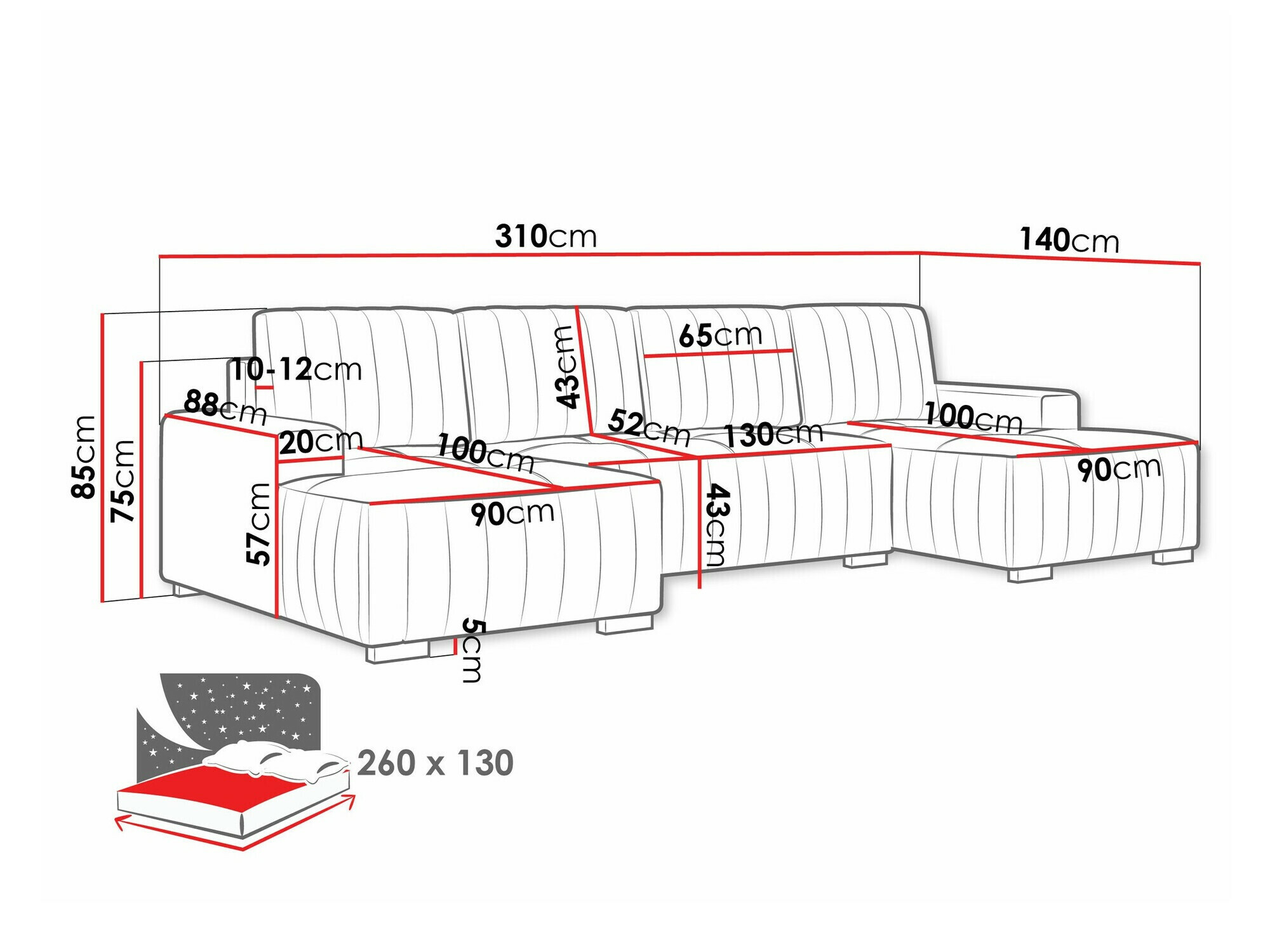 Hoekbank Columbus 232 (Manila 05)