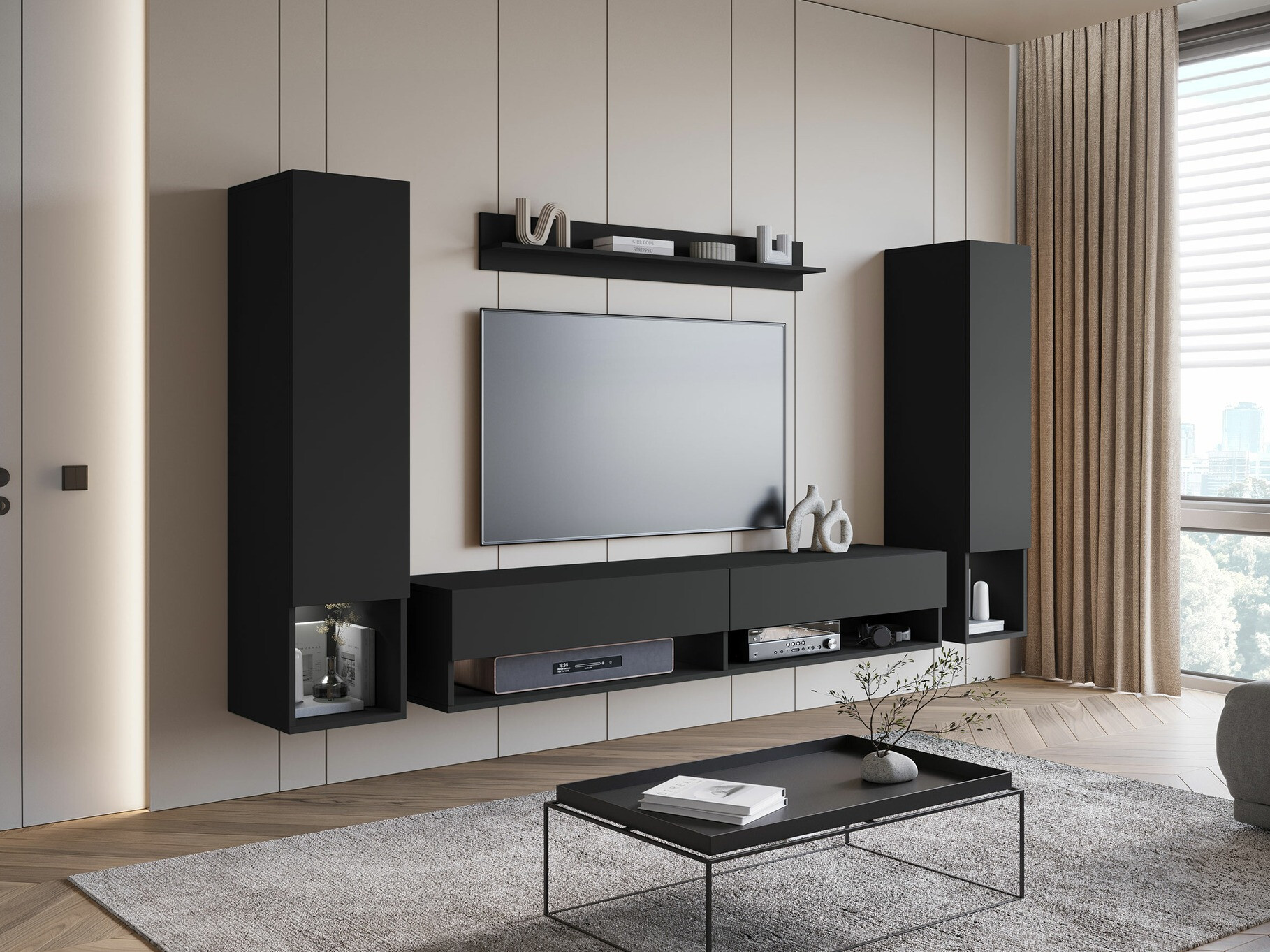 Woonkamerset Sarasota 176 (Grafiet)