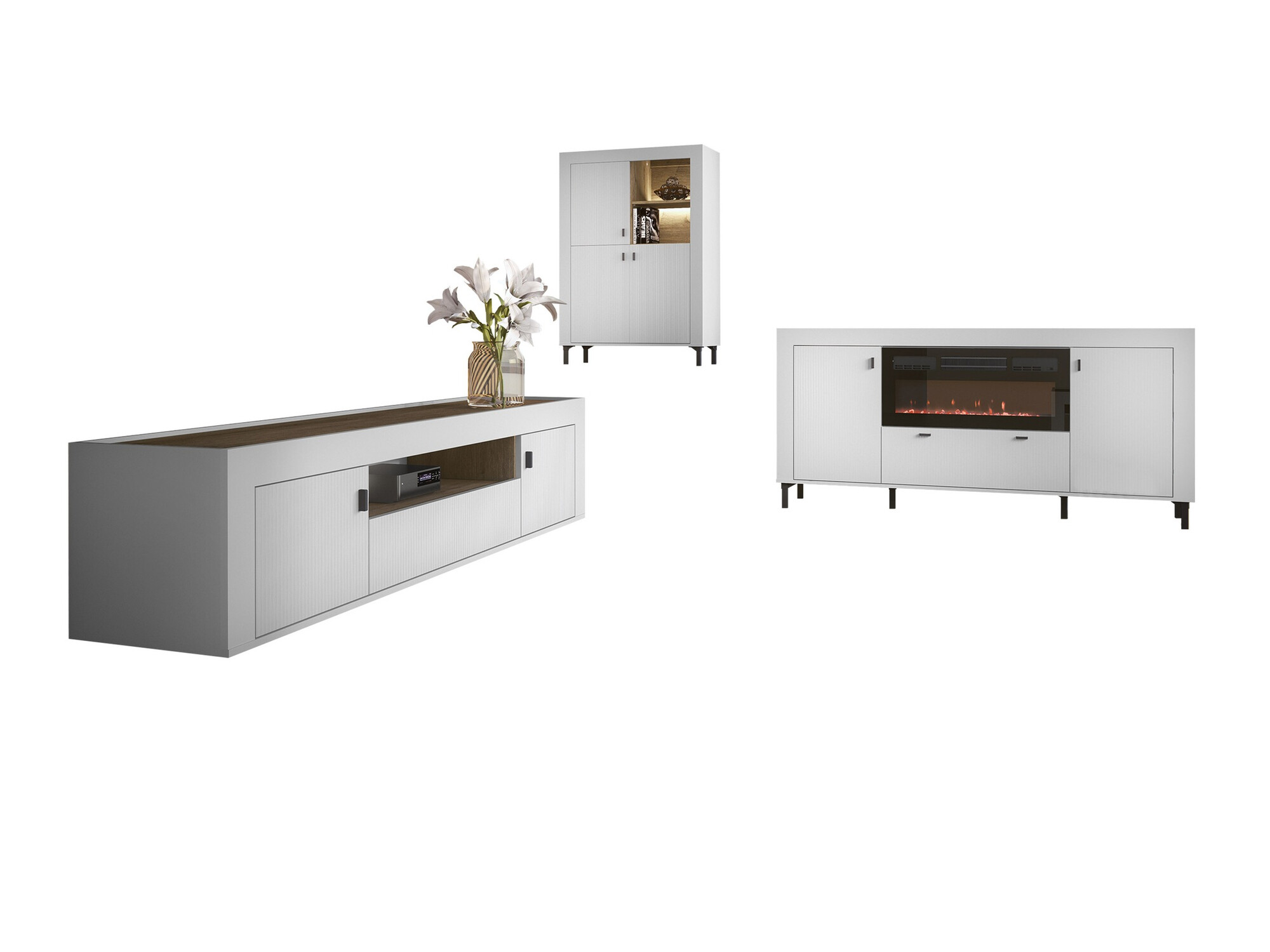 Woonkamerset Mormavu 115 (Mat wit)