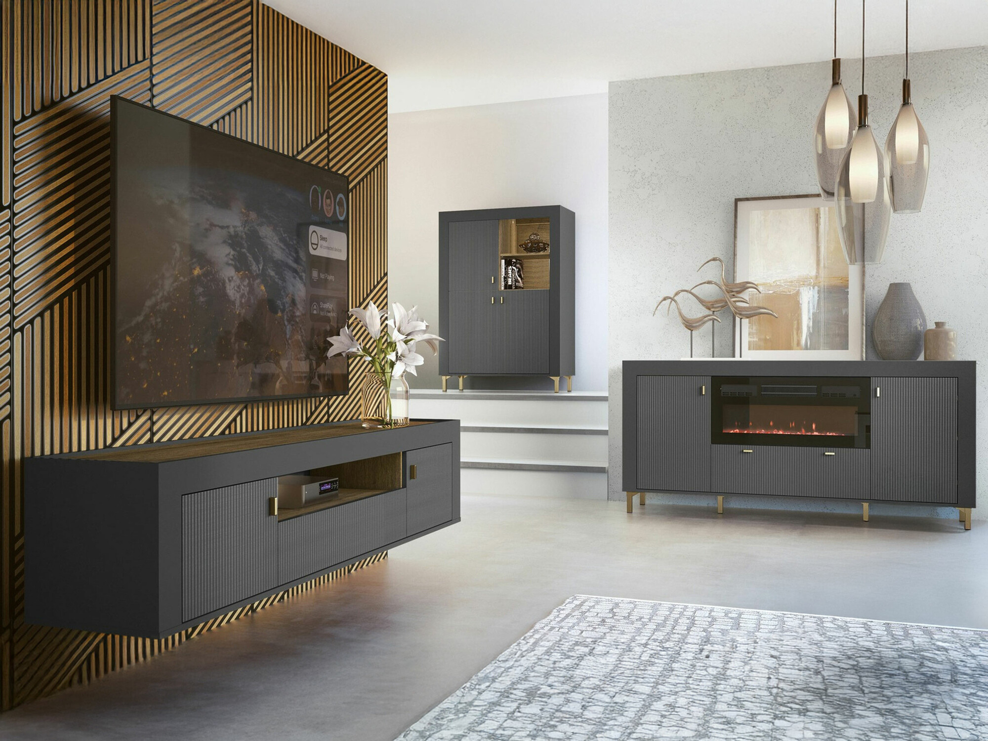 Woonkamerset Mormavu 115 (Matzwart)