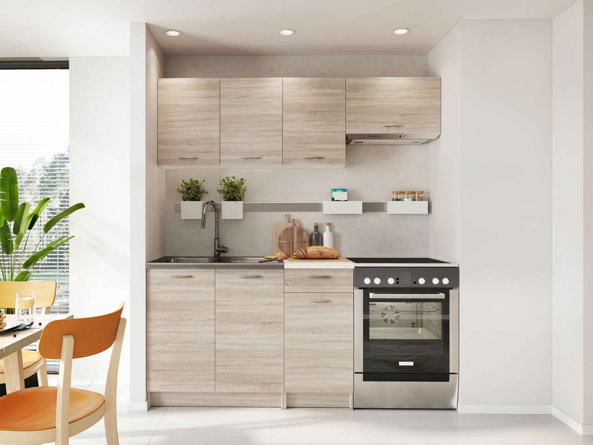 Keukenset Trenton 101 (Sonoma eik + Beige)