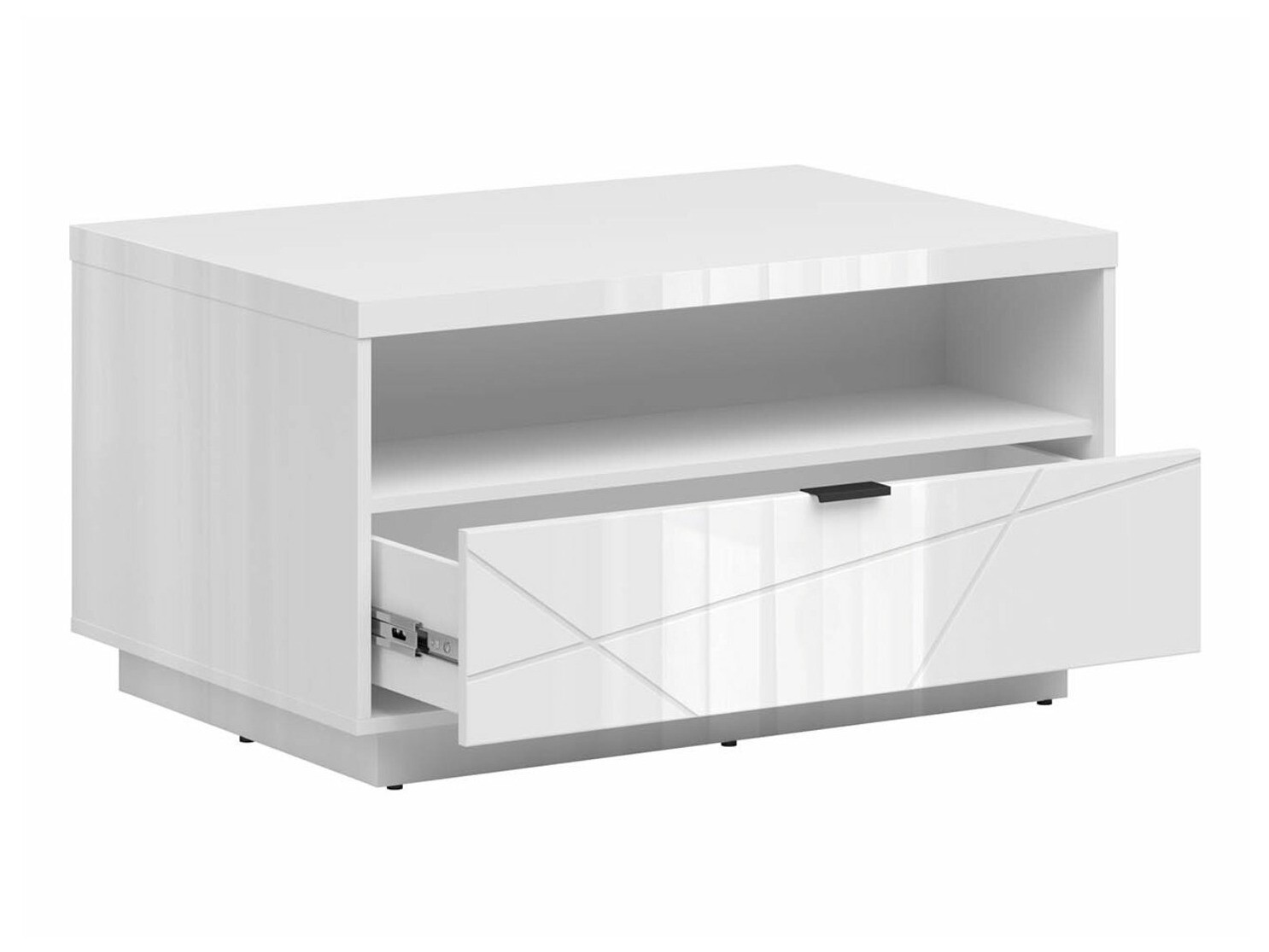Salontafel Fivale 117 (Glanzend wit + Wit)