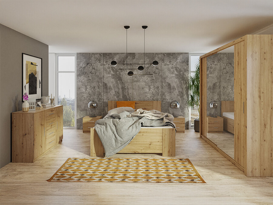 Slaapkamer set Catromi 114 (Artisan eiken)