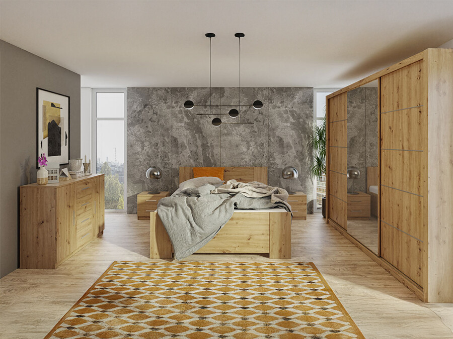 Slaapkamer set Catromi 116 (Artisan eiken)