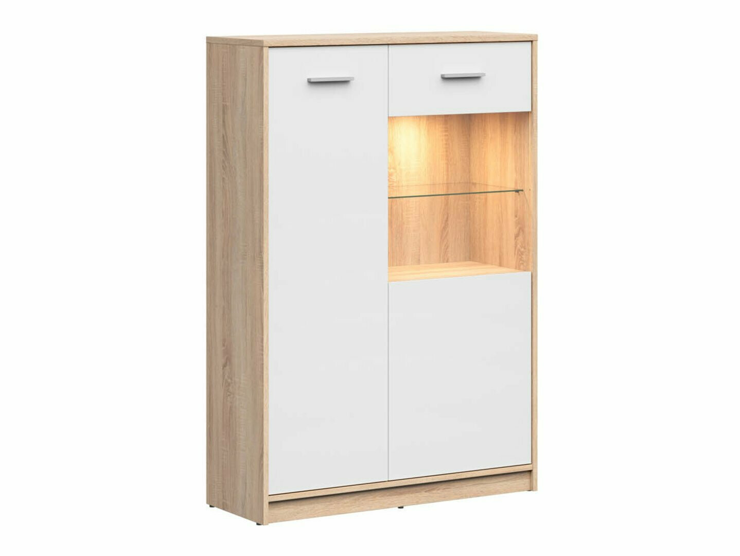 Boekenkast Novsore 138 (Sonoma eik + Wit)