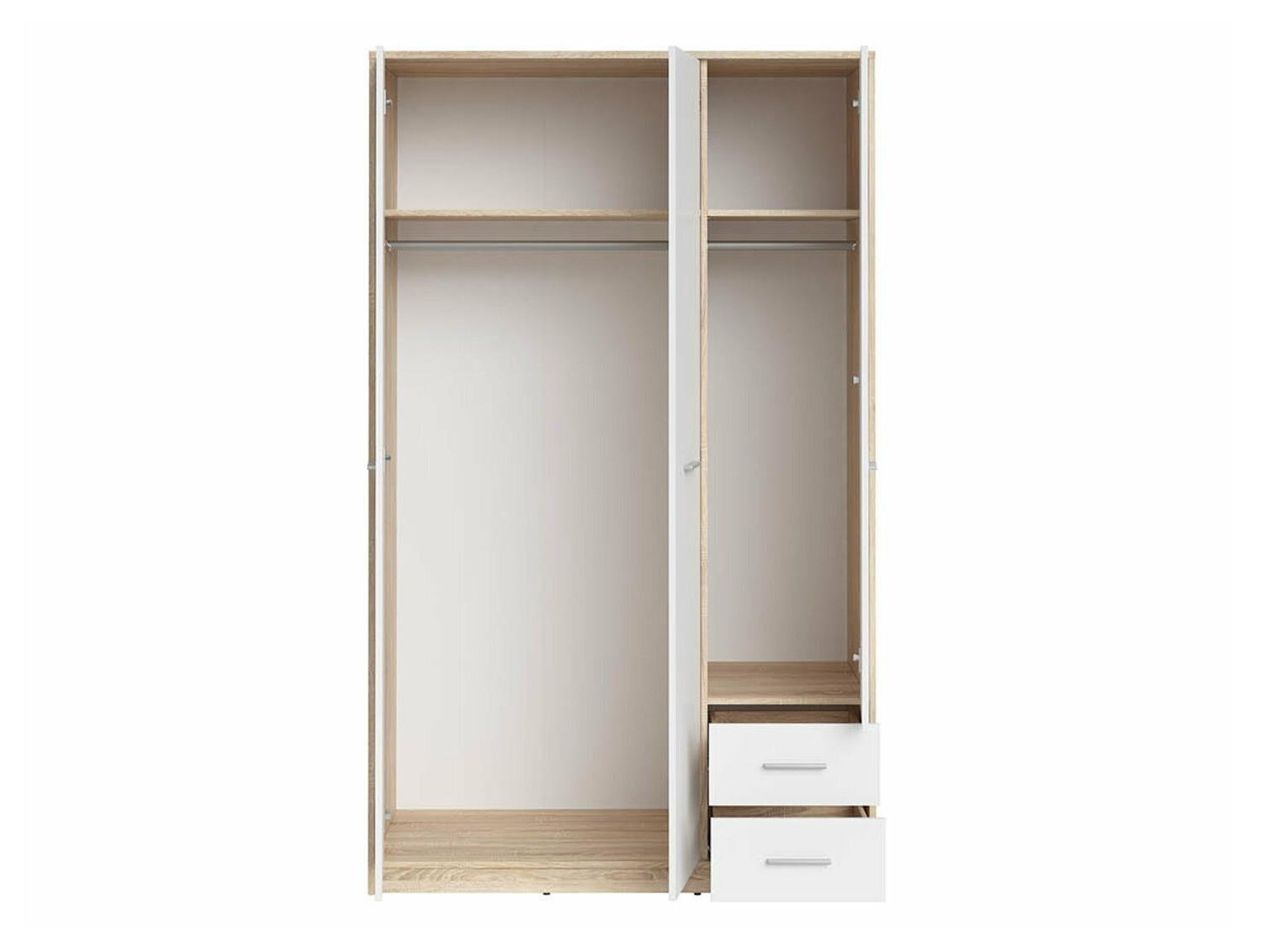 Kledingkast Novsore 134 (Sonoma eik + Wit)