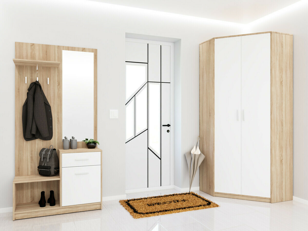 Gangmeubelset Novsore 145 (Sonoma eik + Wit)