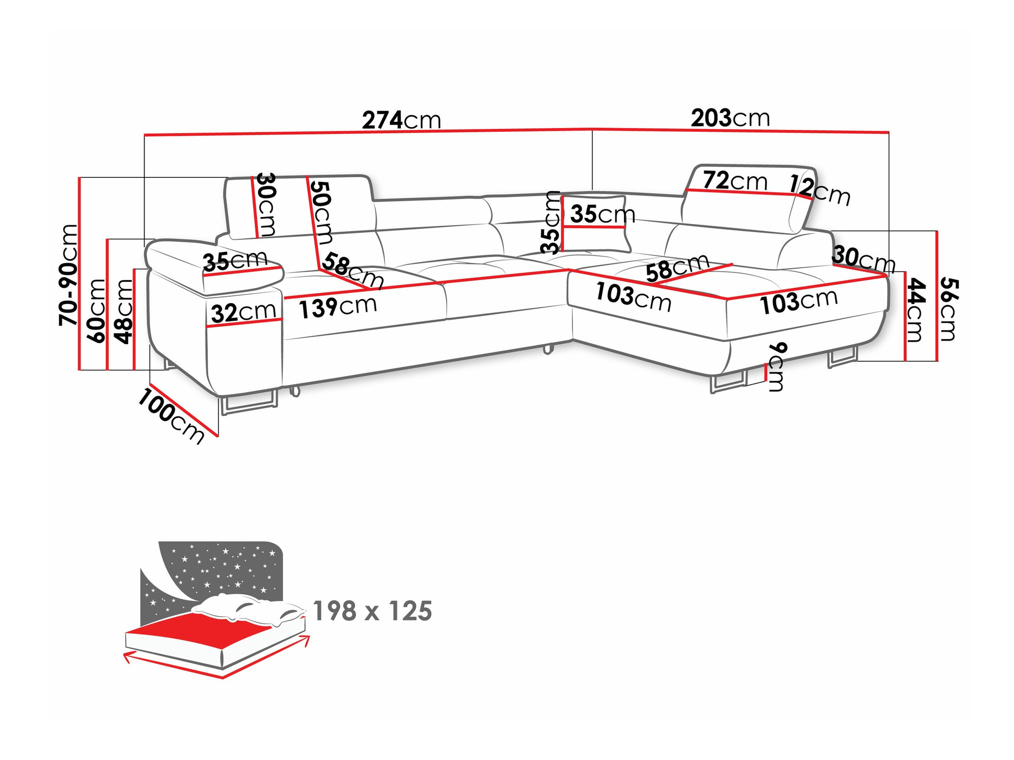 Hoekbank Comfivo Eliferu 100 (Wave 05)
