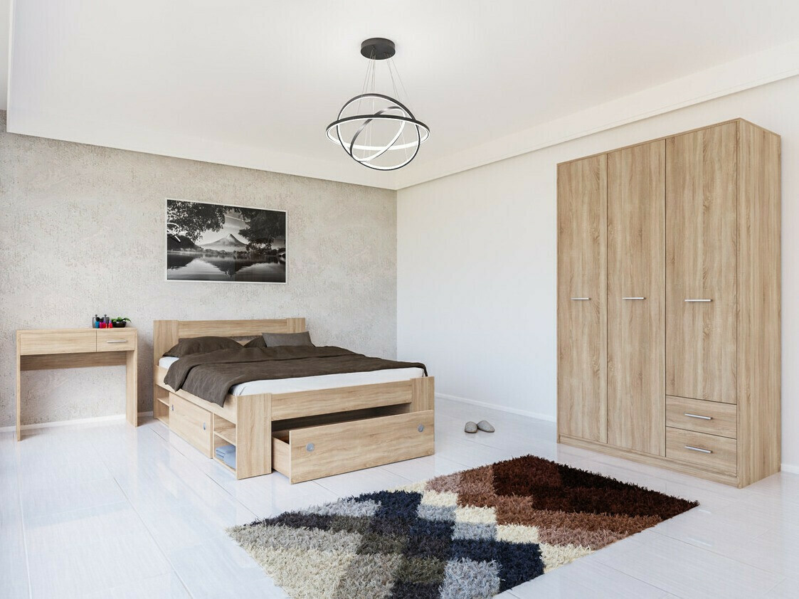 Slaapkamerset Novsore 144 (Sonoma eik)