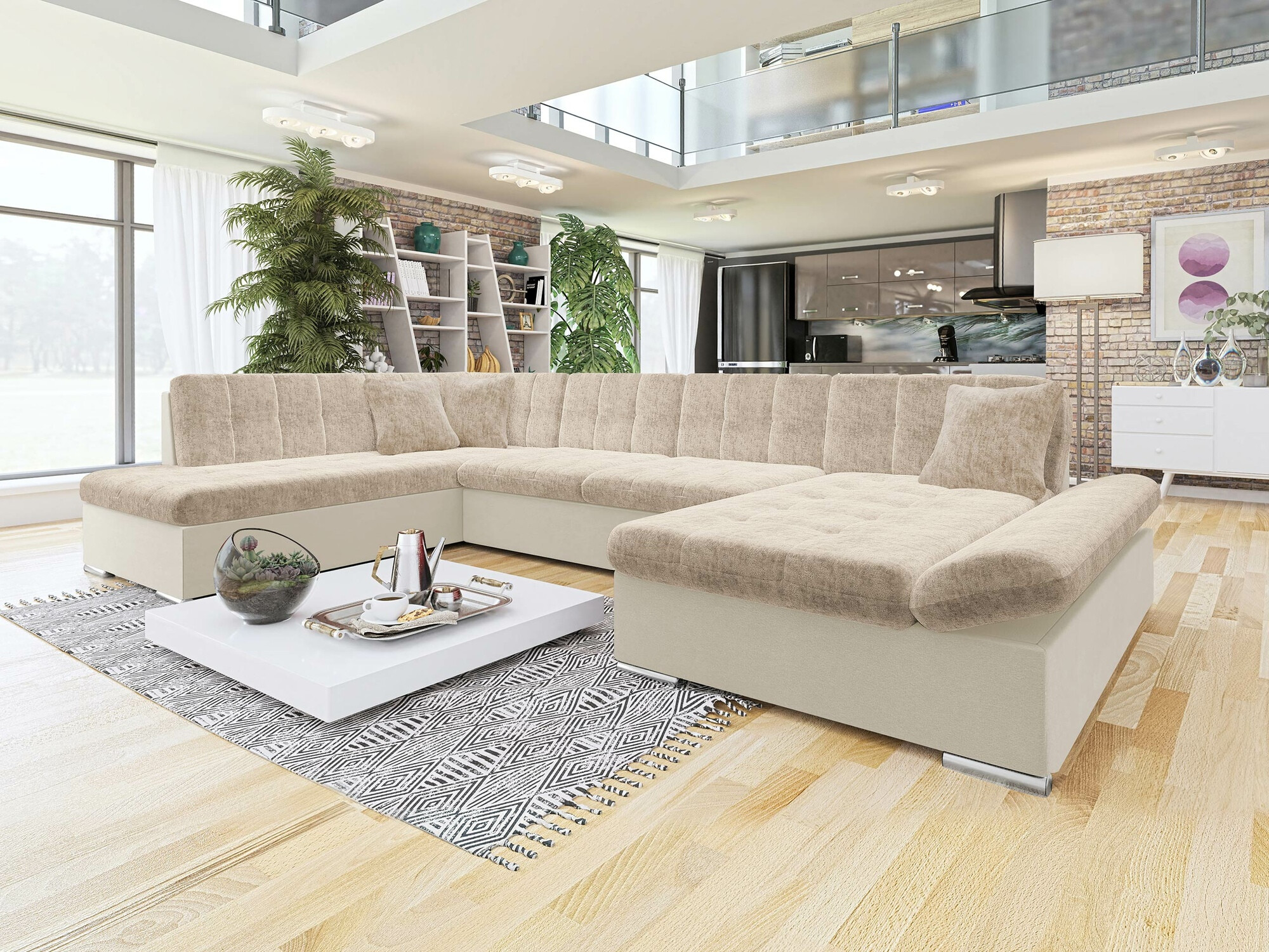 Hoekbank Comfivo Tilia (Venus Velvet 2927 + Miu 2041)