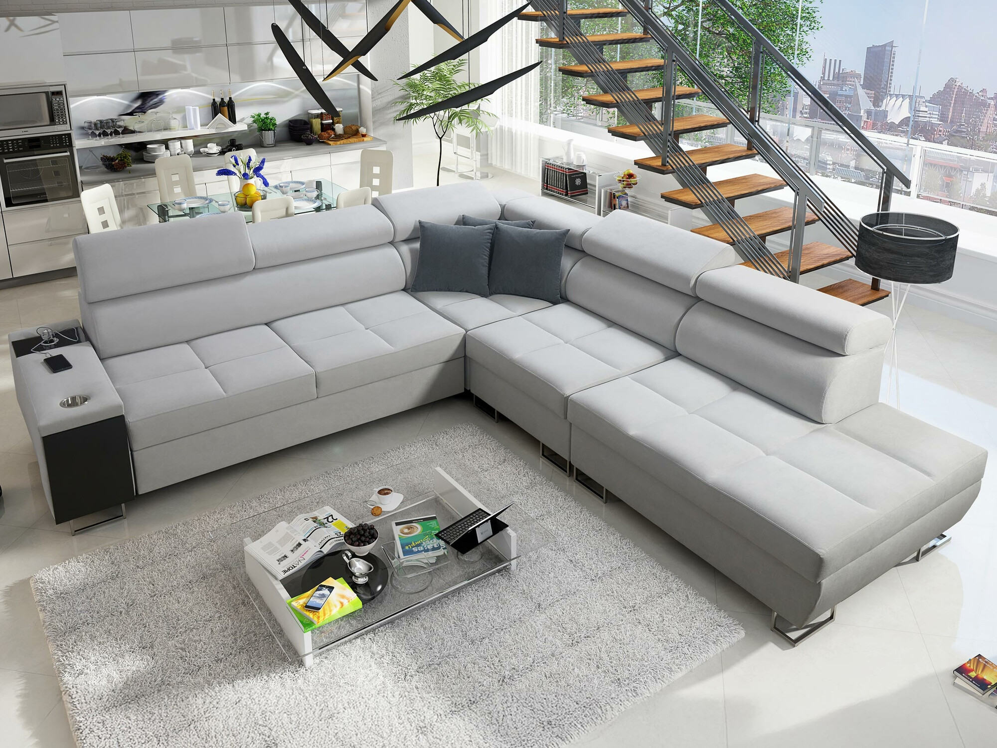 Hoekbank Sarasota 143 (Uttario Velvet 2973 + Uttario Velvet 2970)