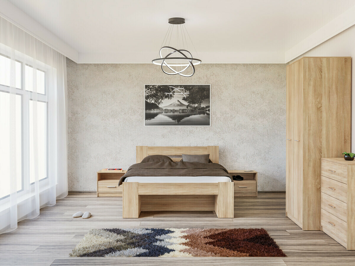 Slaapkamer set Novsore 147 (Sonoma eik)