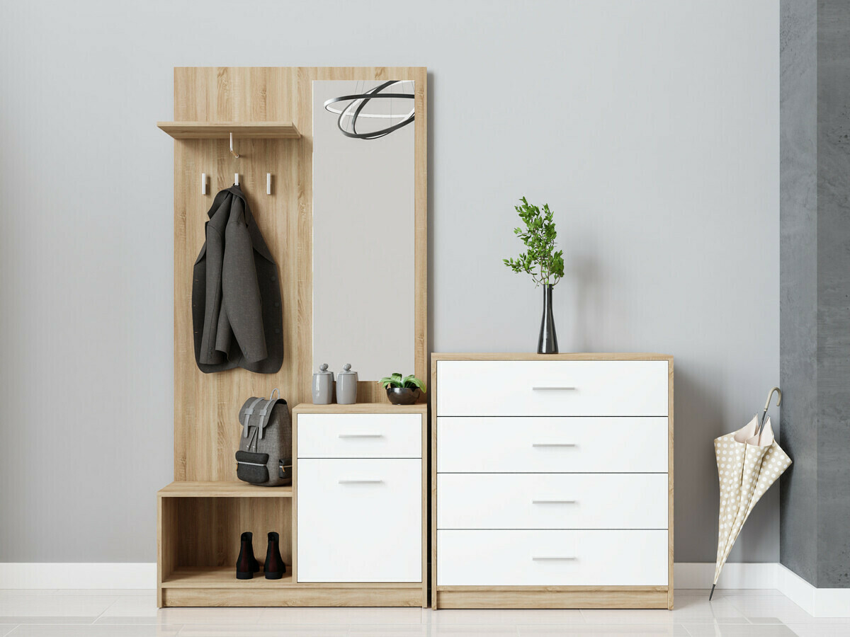 Gangmeubelset Novsore 148 (Sonoma eik + Wit)