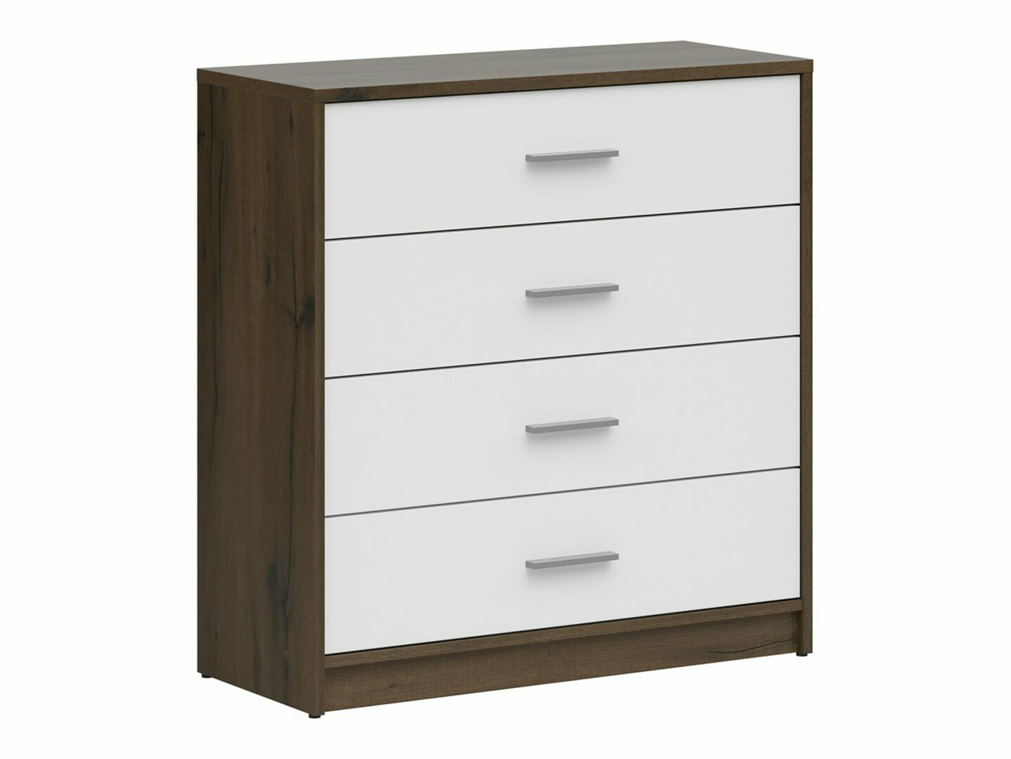 Ladekast Novsore 101 (Donkere eik + Wit)