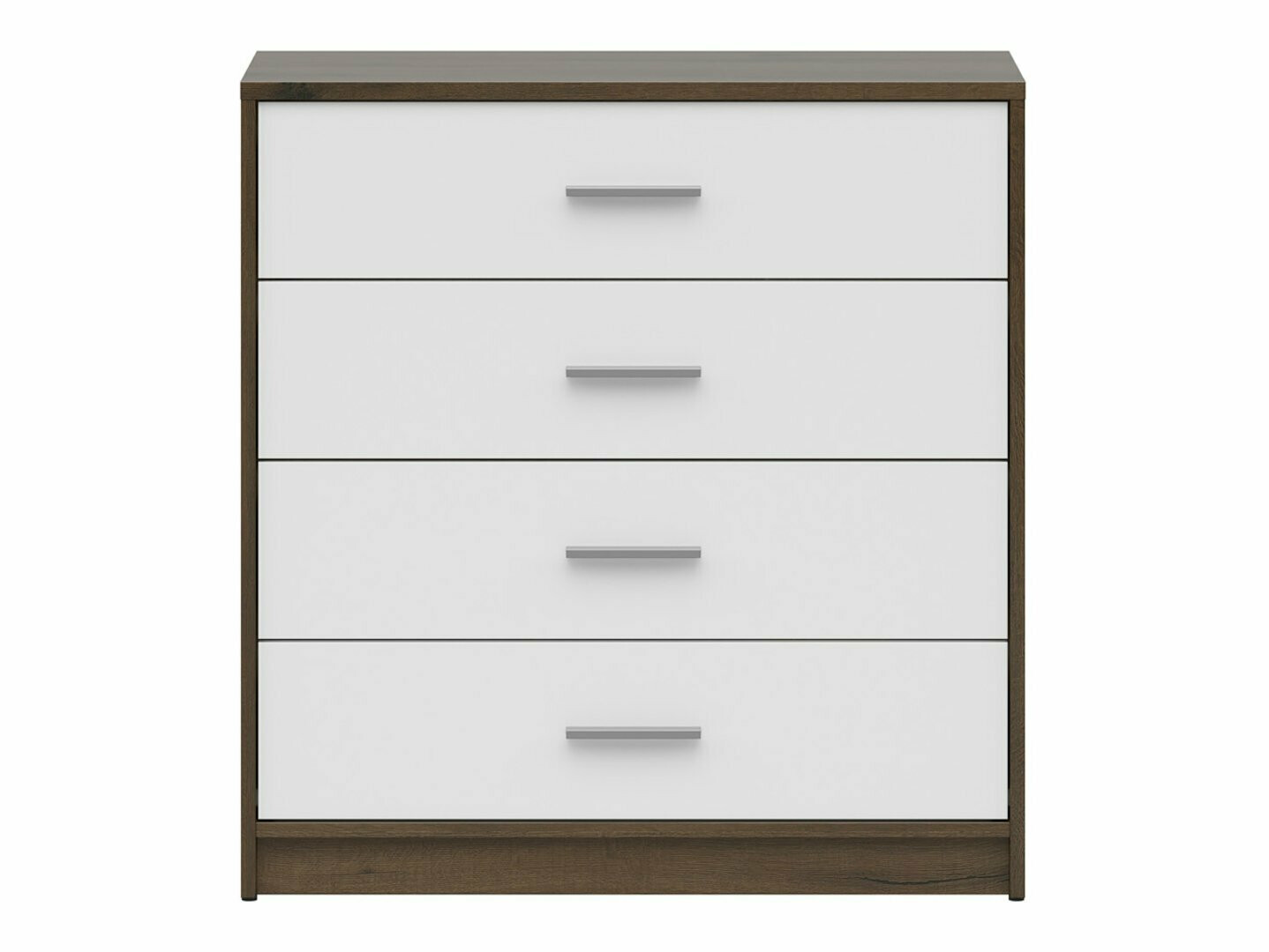 Ladekast Novsore 101 (Donkere eik + Wit)