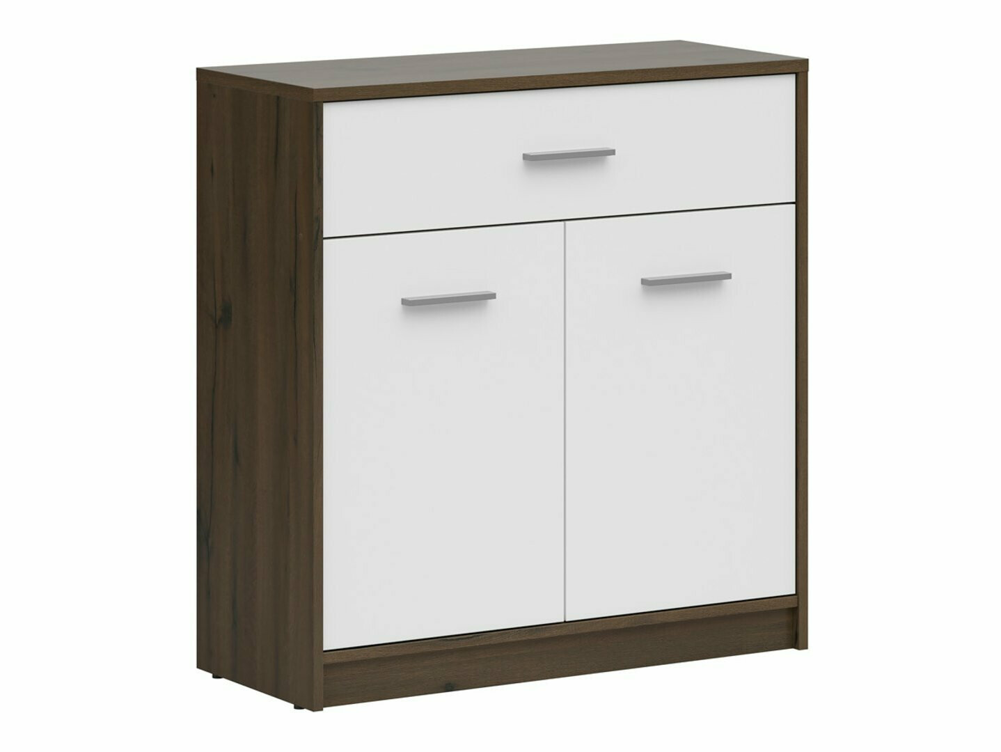 Ladekast Novsore 115 (Donkere eik + Wit)