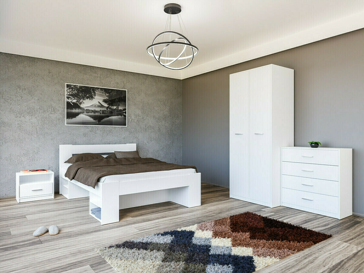 Slaapkamer set Novsore 147 (Wit)