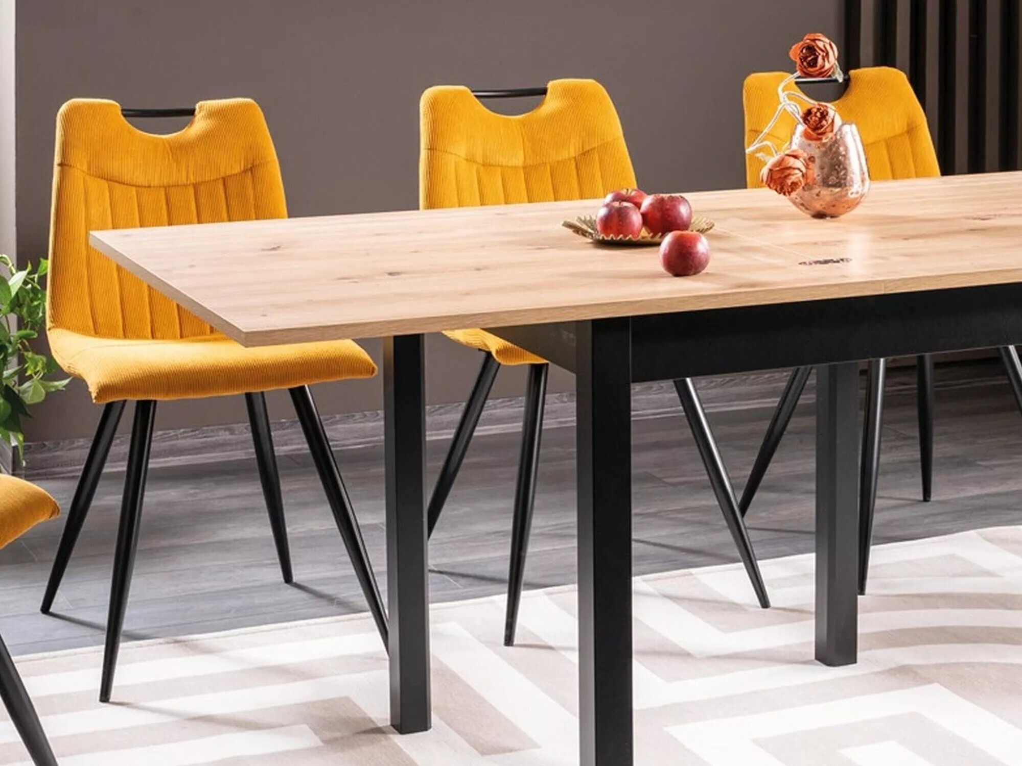 Tafel Detroit 898 (Artisan eiken + Zwart)