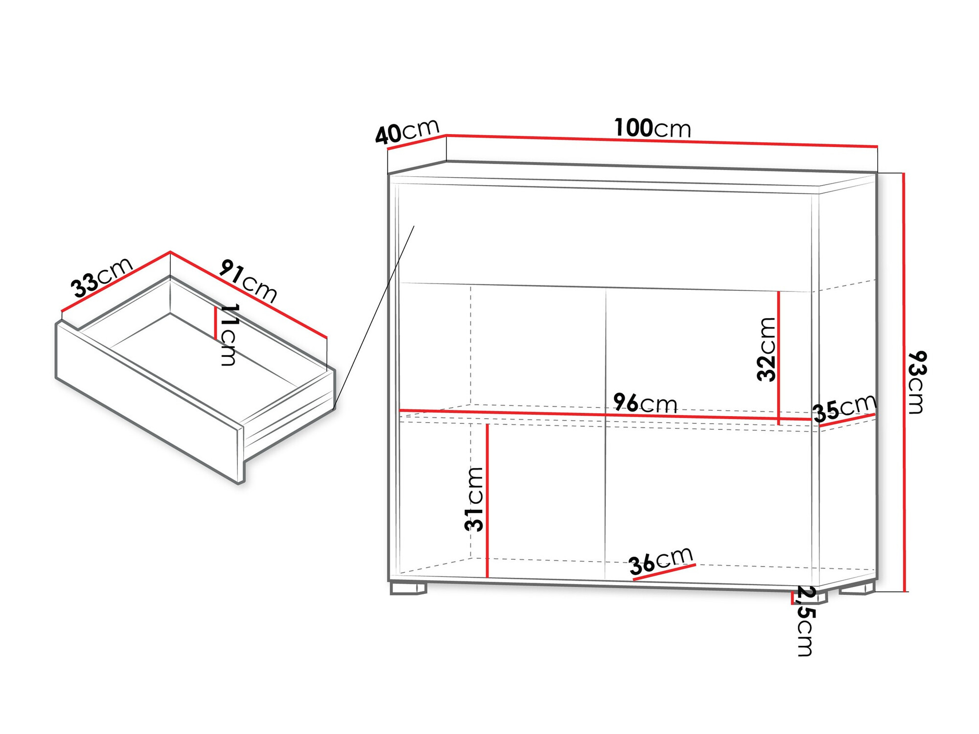 Ladekast Comfivo Fersoe 114 (Wit)