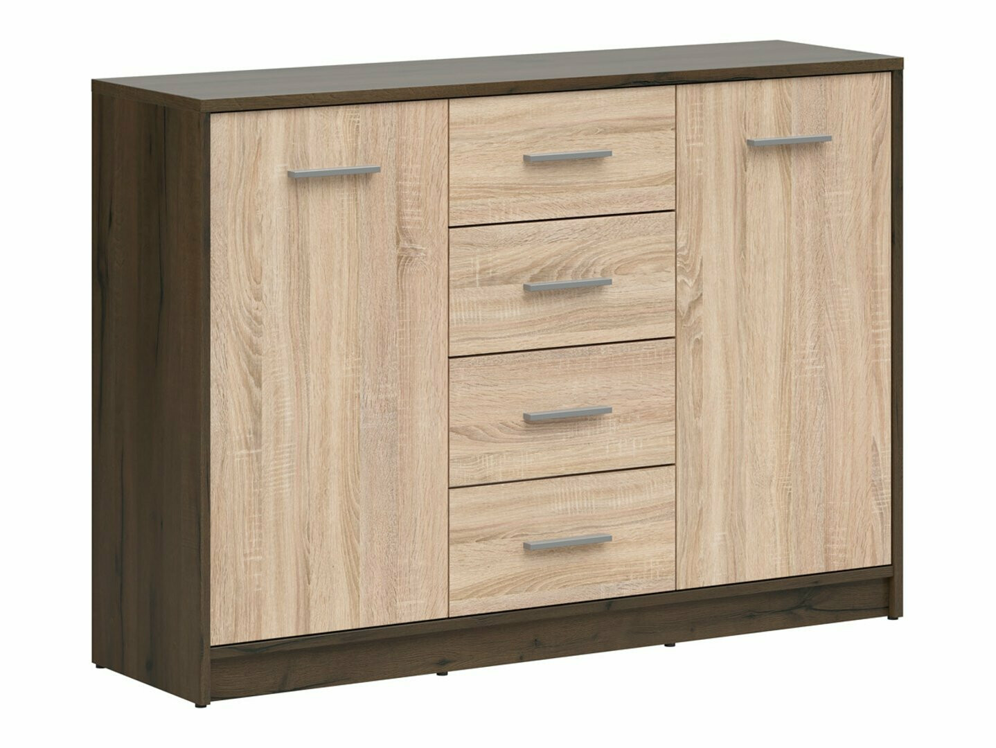 Ladekast Novsore 118 (Donkere eik + Sonoma eik)