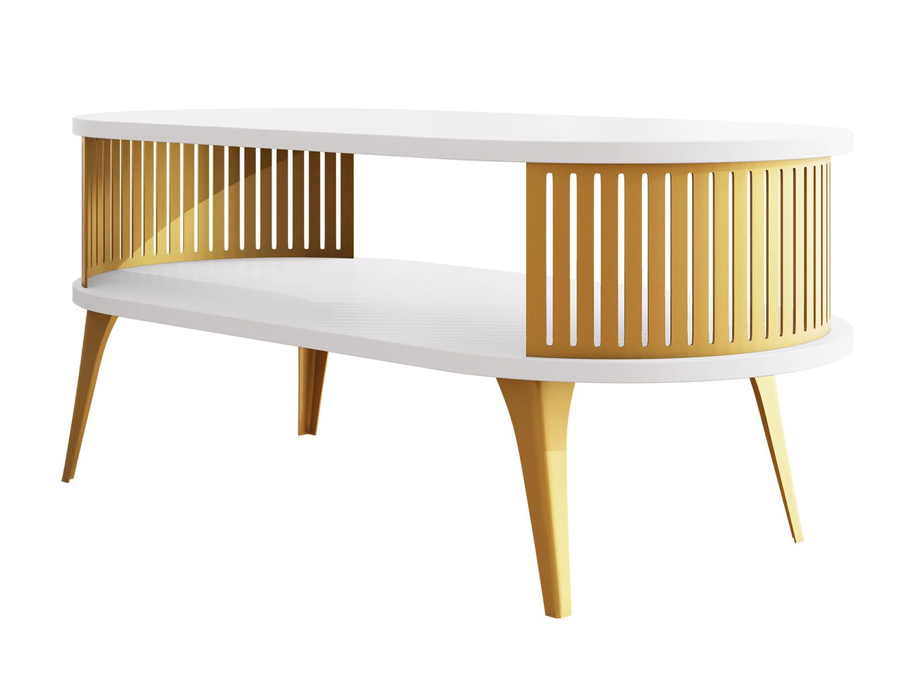 Salontafel Vitum IV (Gouden + Wit)
