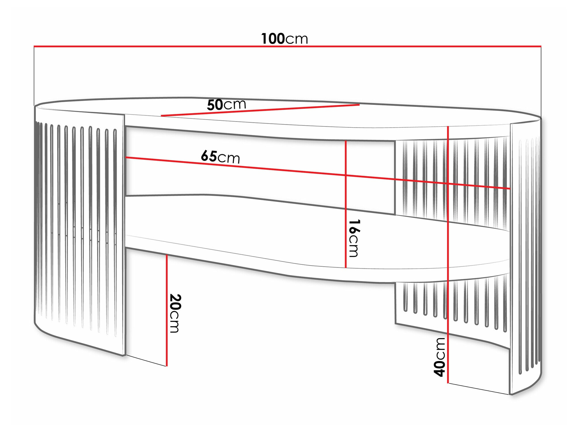 Salontafel Sordore 118 (Zwart + Zwart marmer)