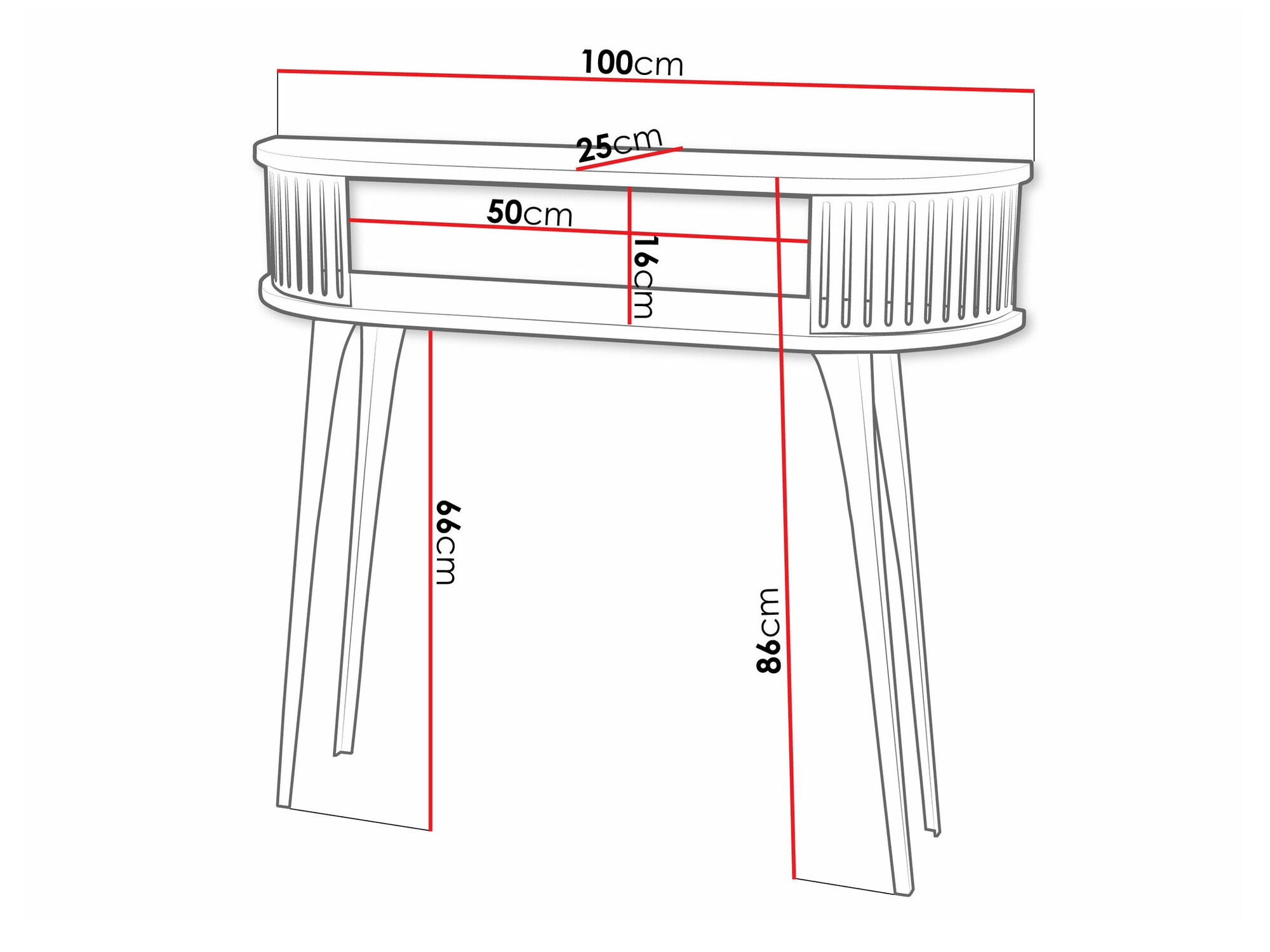 Wandtafel Sordore 112 (Gouden + Wit)