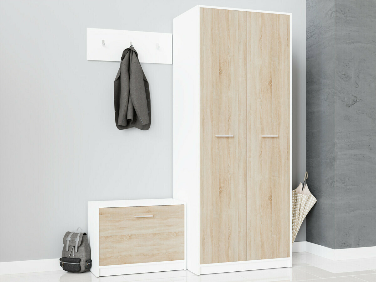 Gangmeubelset Novsore 152 (Wit + Sonoma eik)