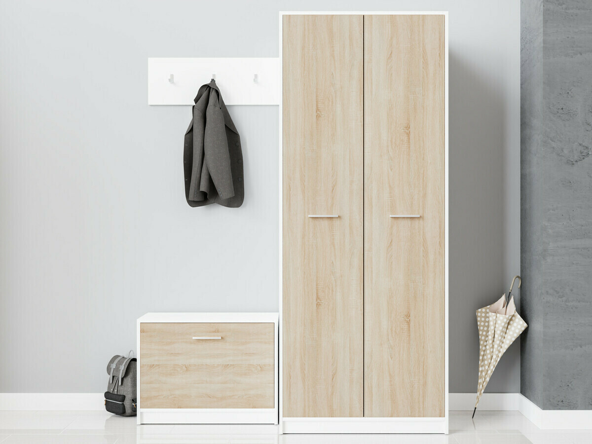 Gangmeubelset Novsore 152 (Wit + Sonoma eik)