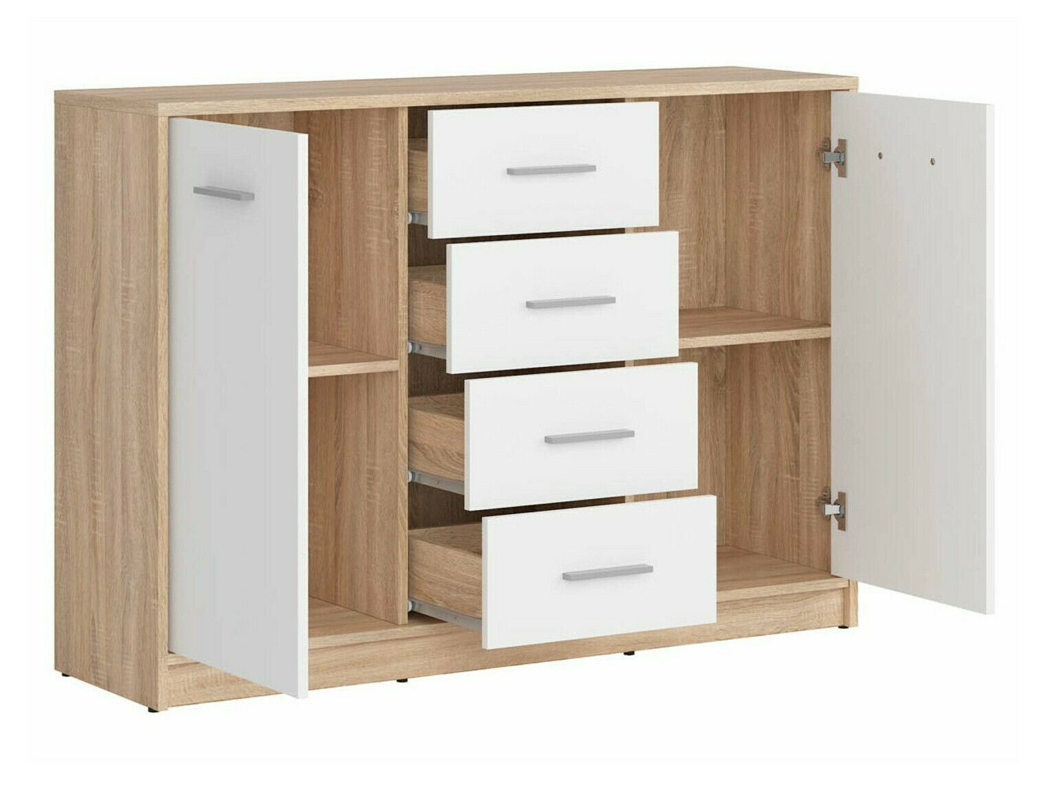 Slaapkamer set Novsore 149 (Sonoma eik + Wit)