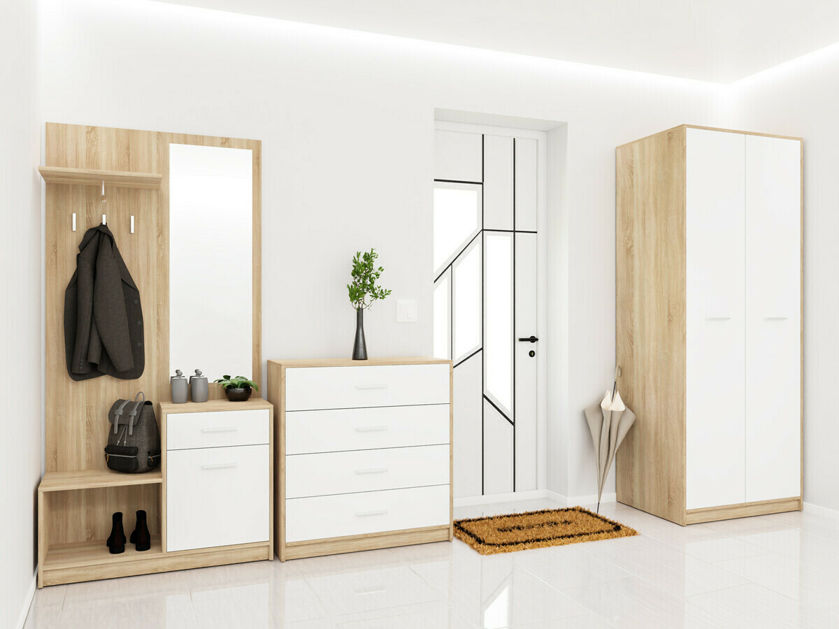 Gangmeubelset Novsore 154 (Sonoma eik + Wit)