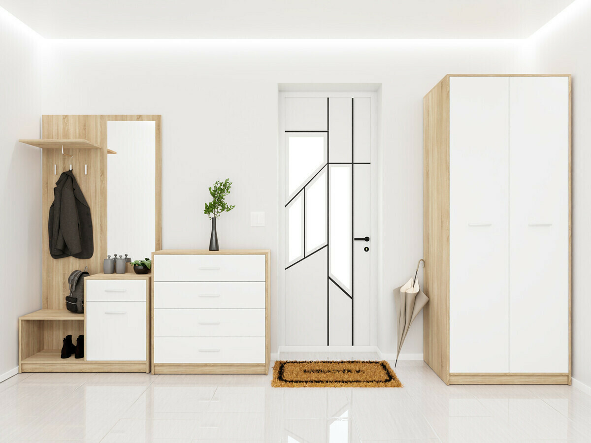 Gangmeubelset Novsore 154 (Sonoma eik + Wit)