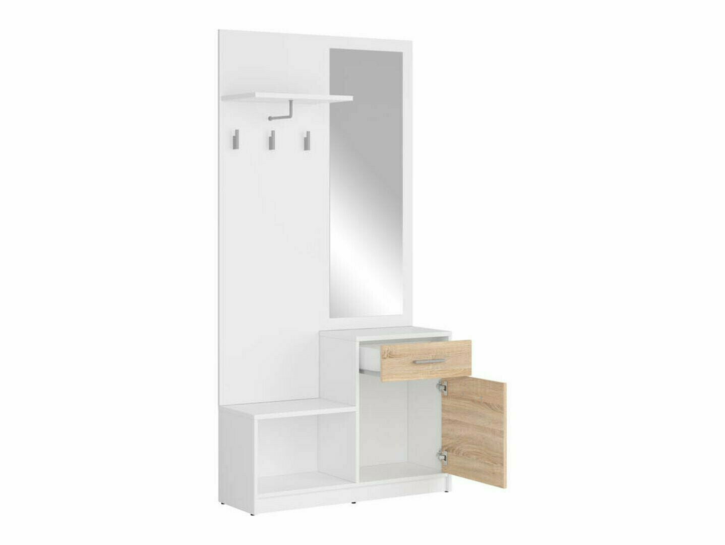 Gangmeubelset Novsore 154 (Wit + Sonoma eik)