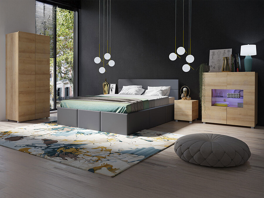 Slaapkamer set Tivdalu 130 (Eco leder Soft 020)