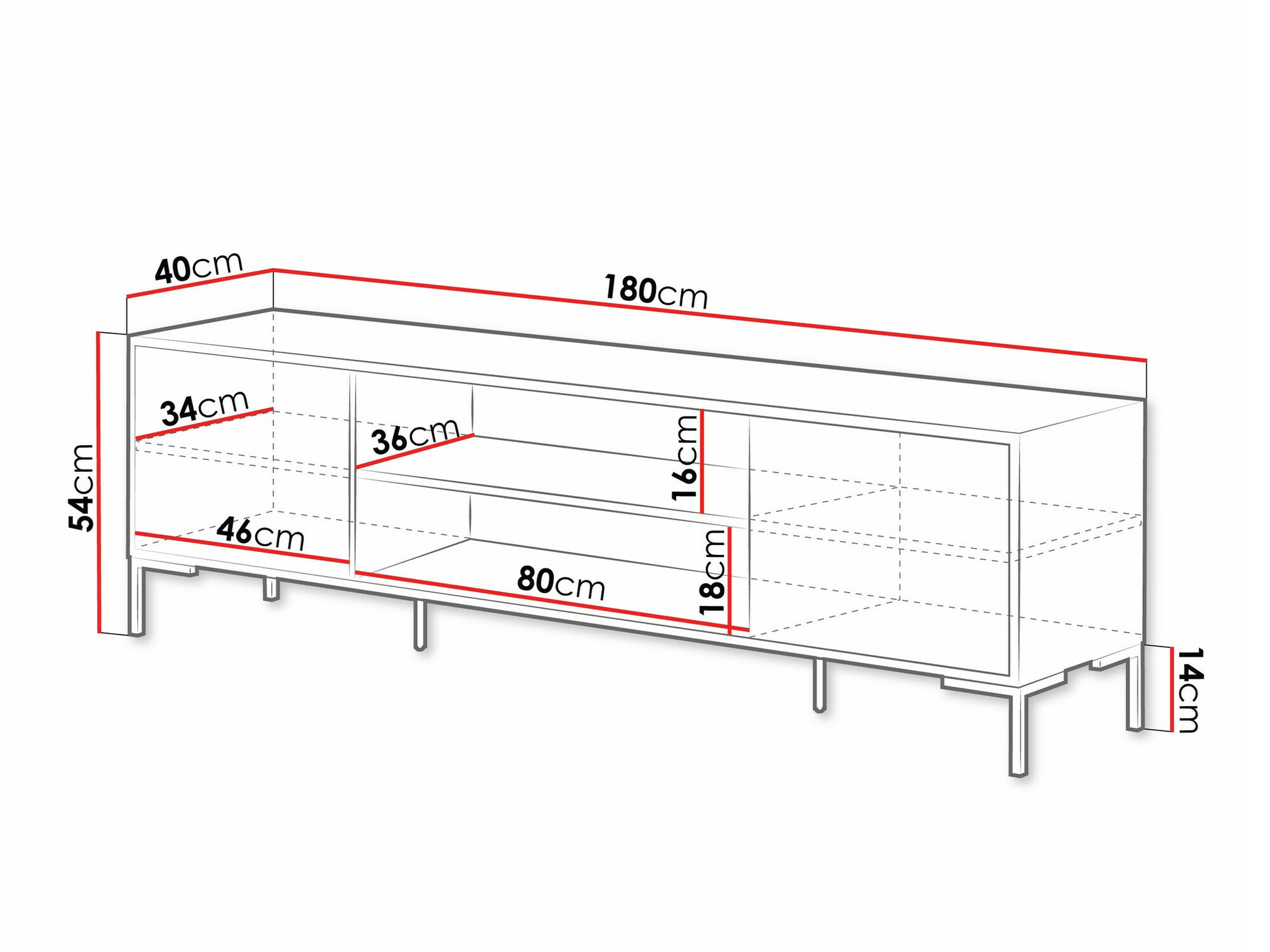 TV-meubel Etrfelu 105