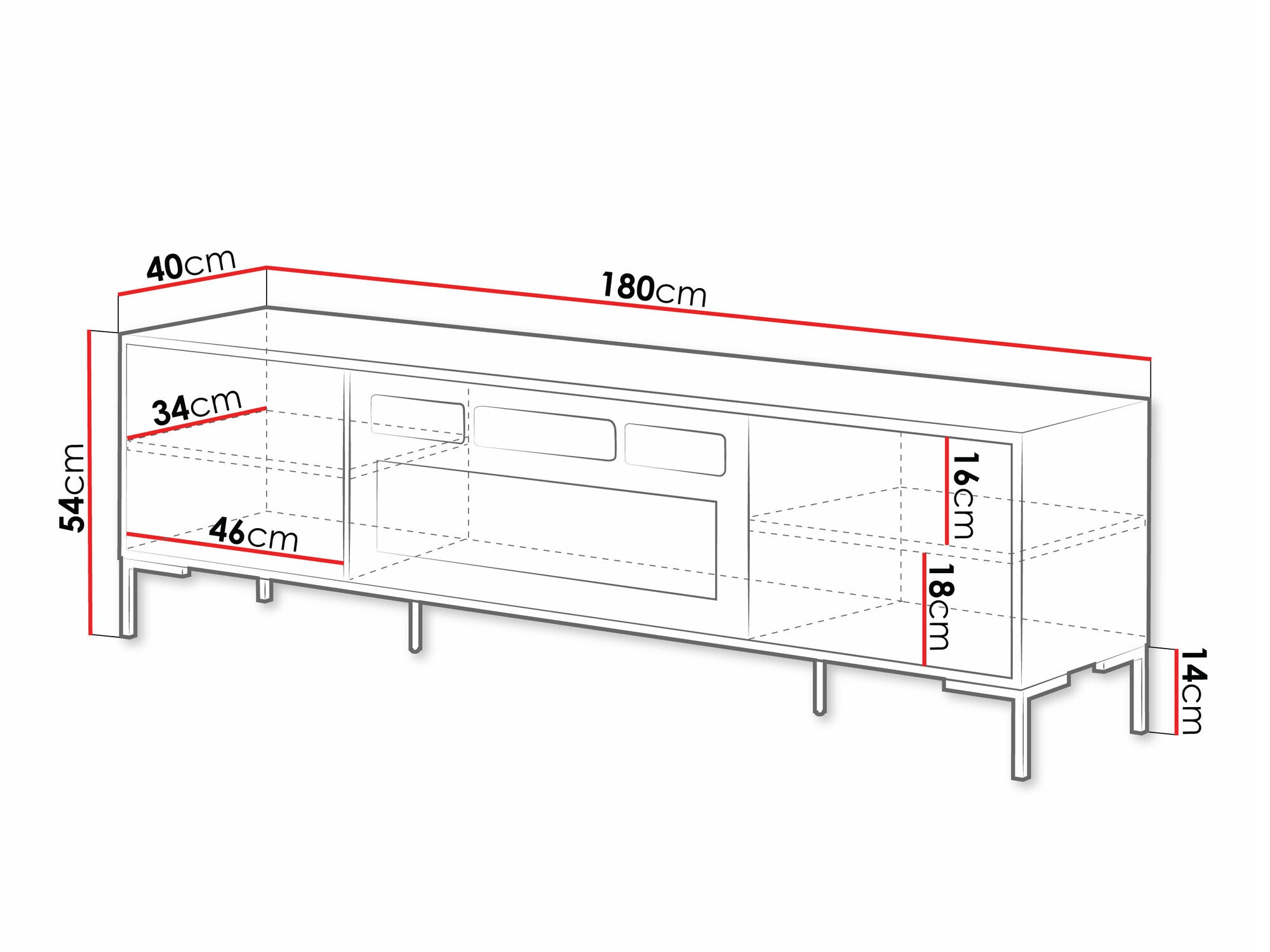 TV-meubel Etrfelu 109
