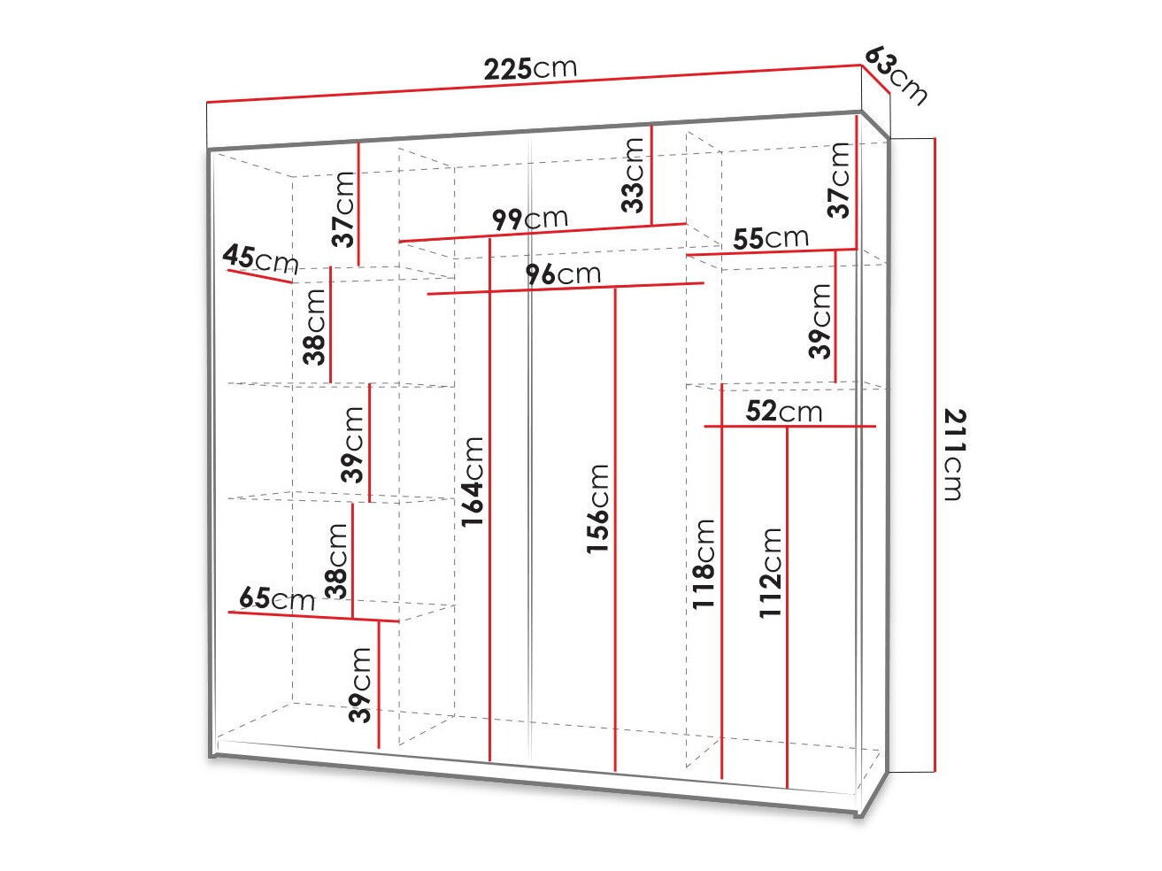 Kledingkast Murrieta 183 (Sonoma eik)