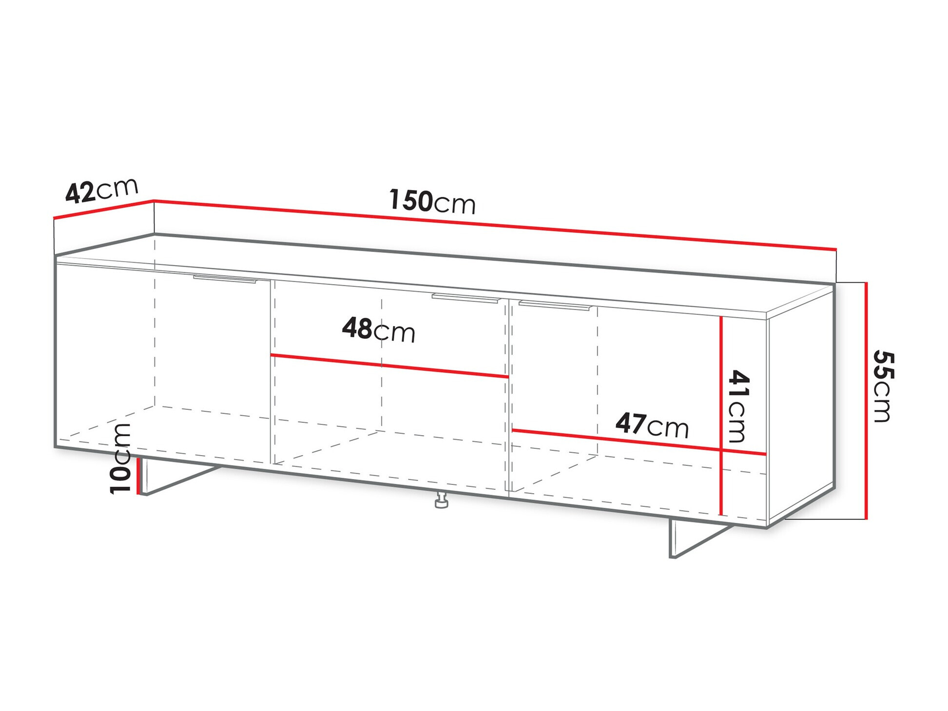 TV-meubel Flotei 107