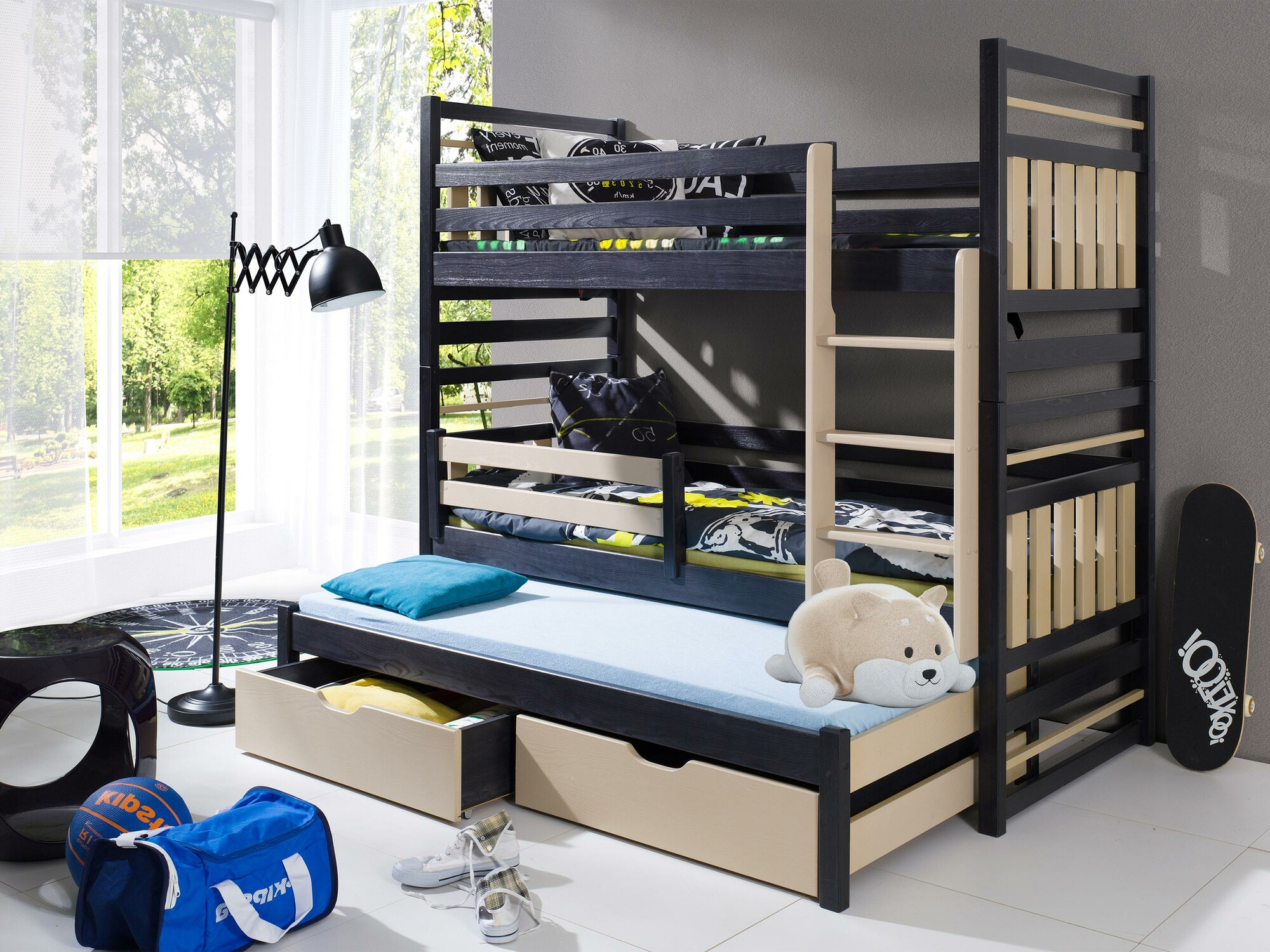 Stapelbed Henderson 123 (Wengé + Lichtbruin)