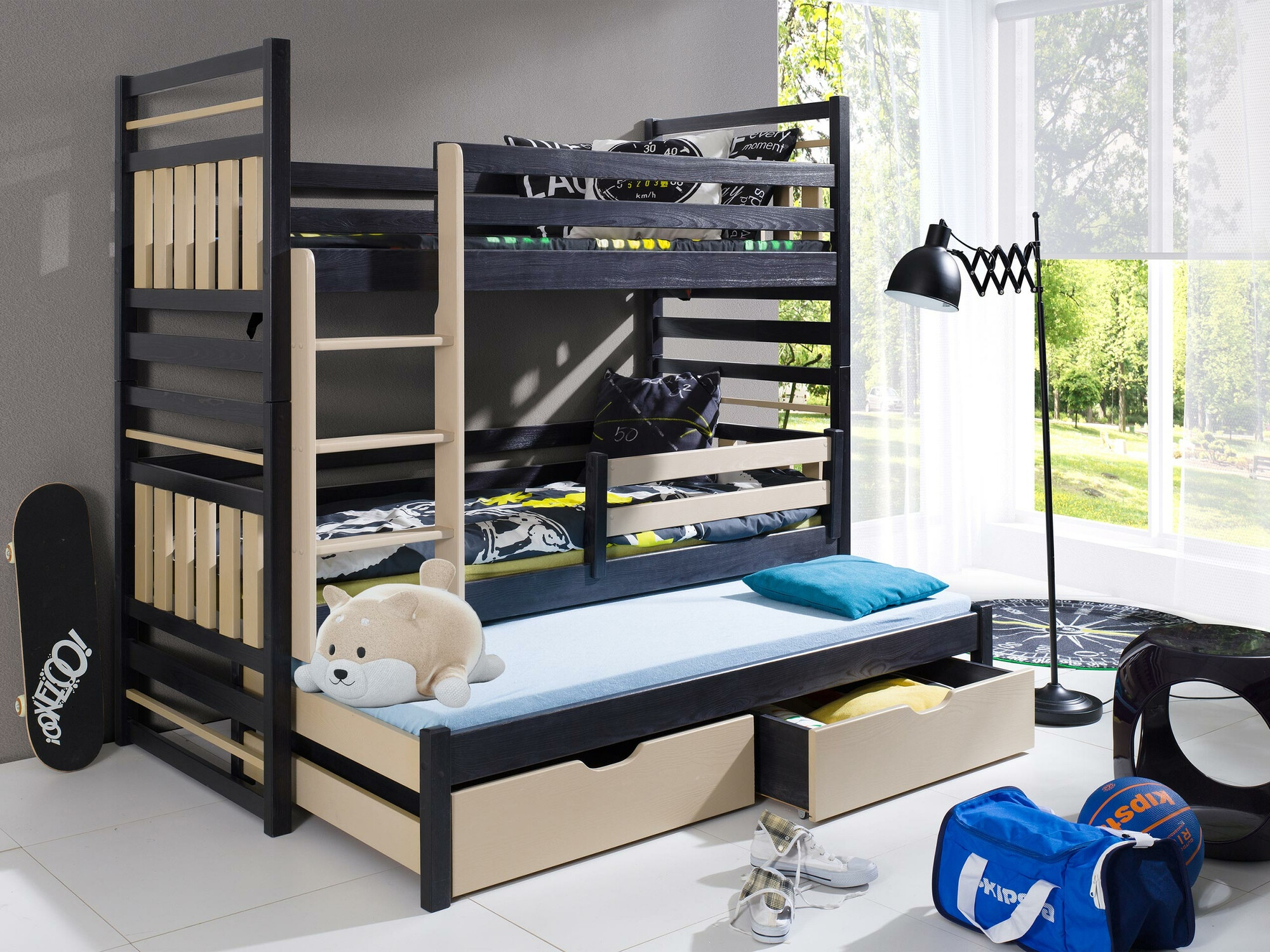 Stapelbed Henderson 124 (Wengé + Lichtbruin)