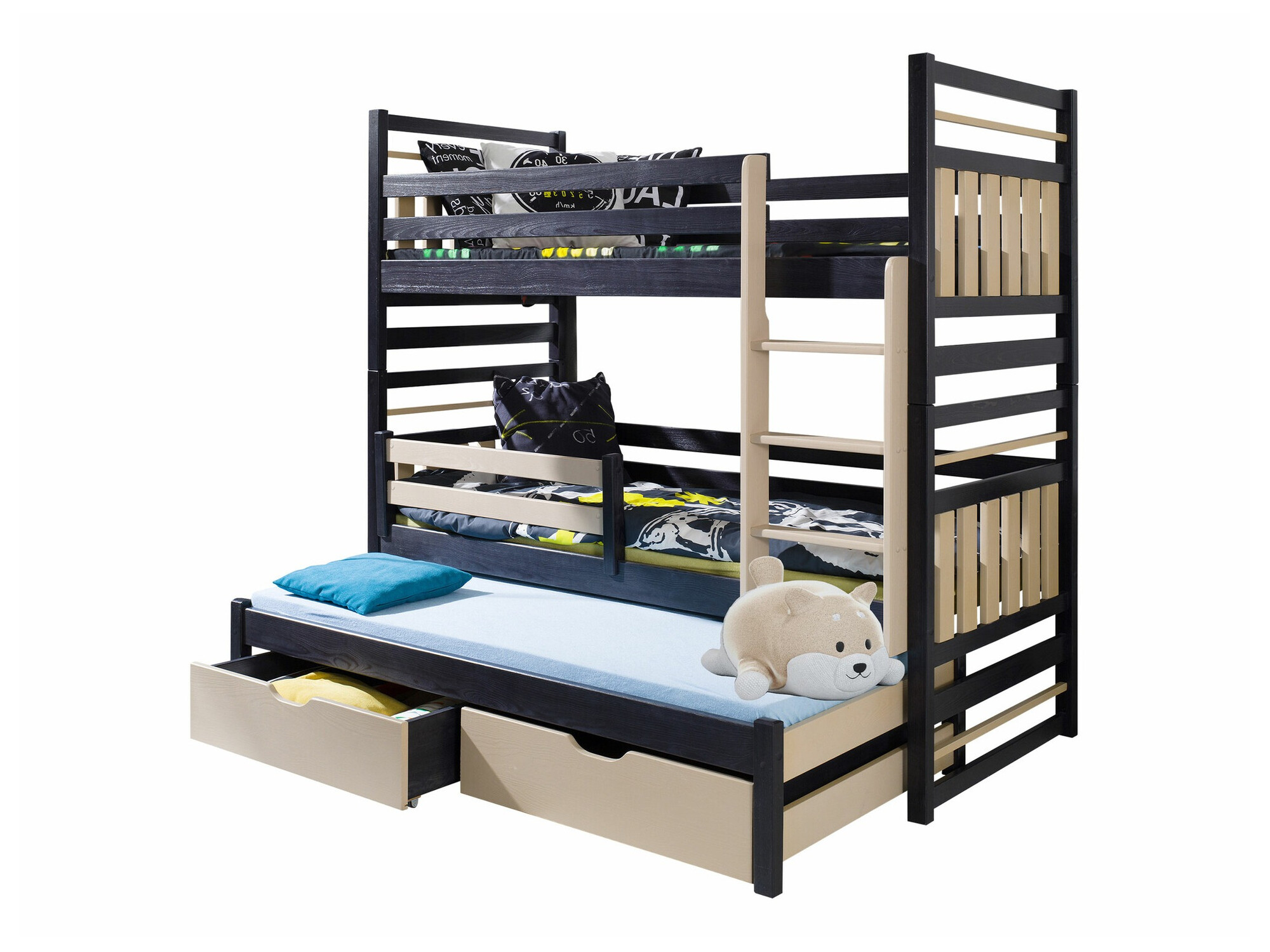 Stapelbed Henderson 124 (Wengé + Lichtbruin)