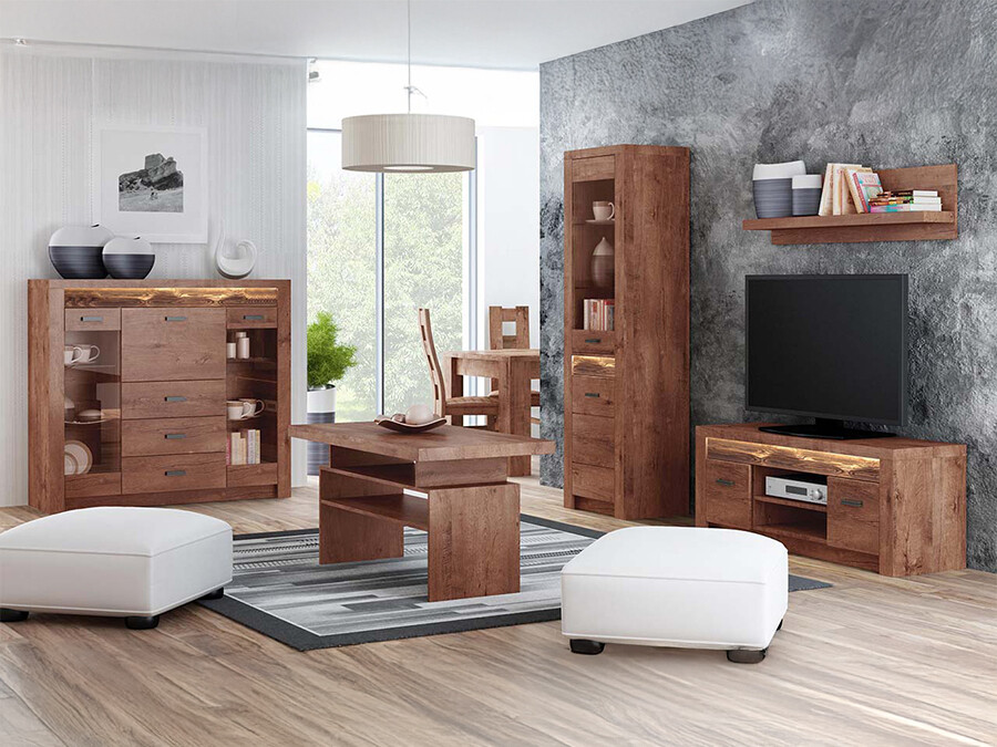 Woonkamerset Serfeno 122 (Licht essenhout)