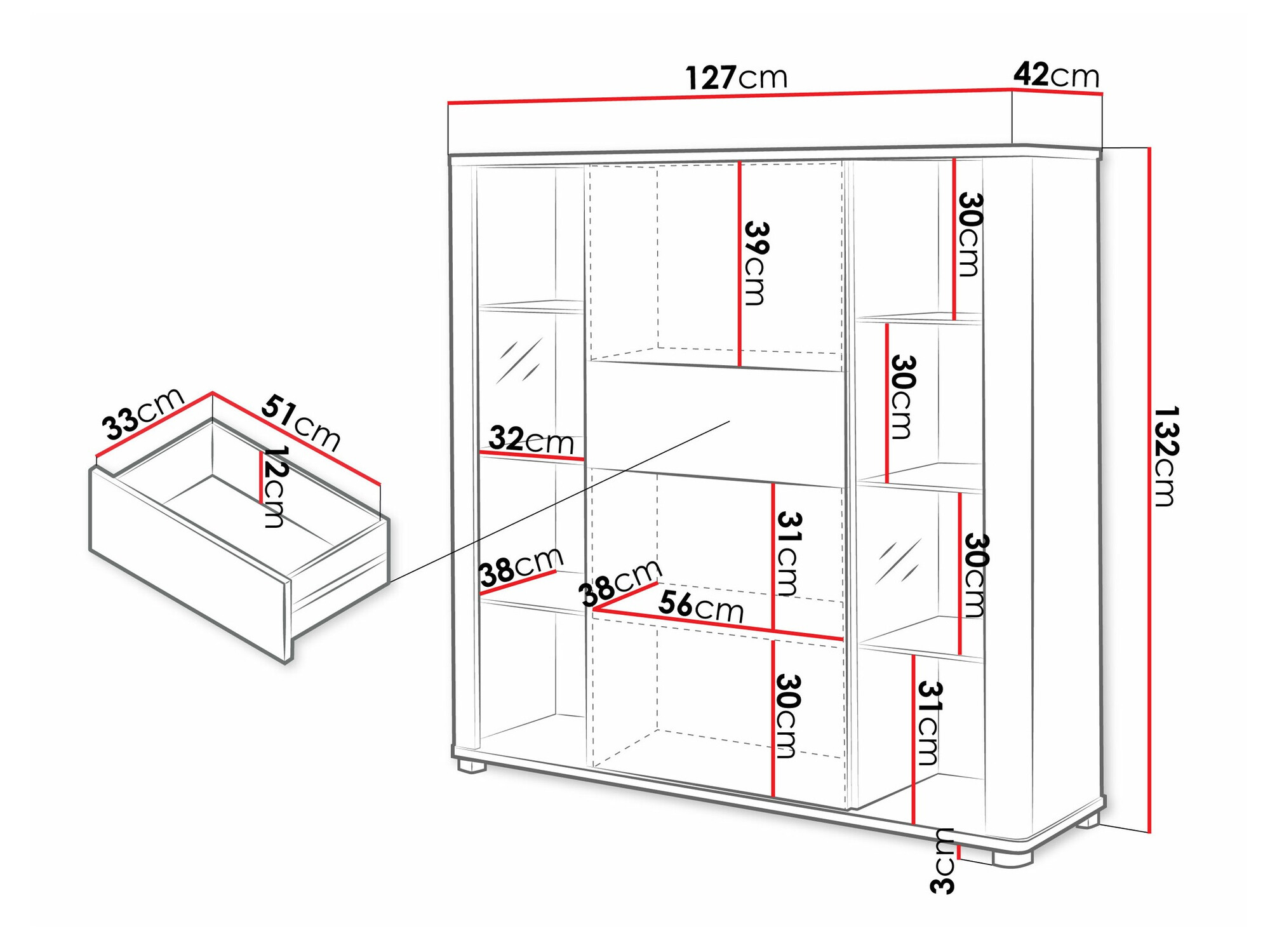 Boekenkast Melsali 101