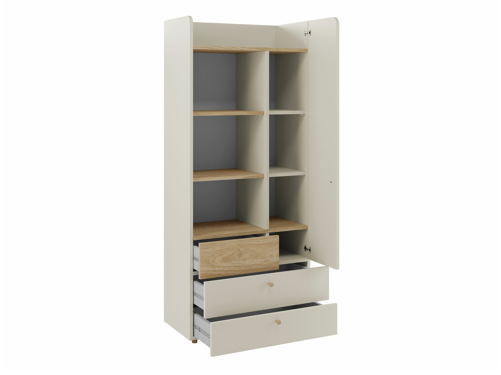 Boekenkast Domcali 102 (Beige + Eiken)