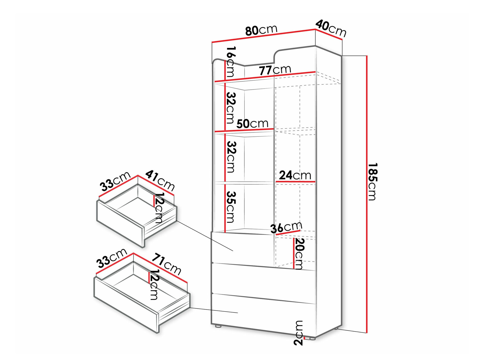 Boekenkast Domcali 102 (Beige + Eiken)