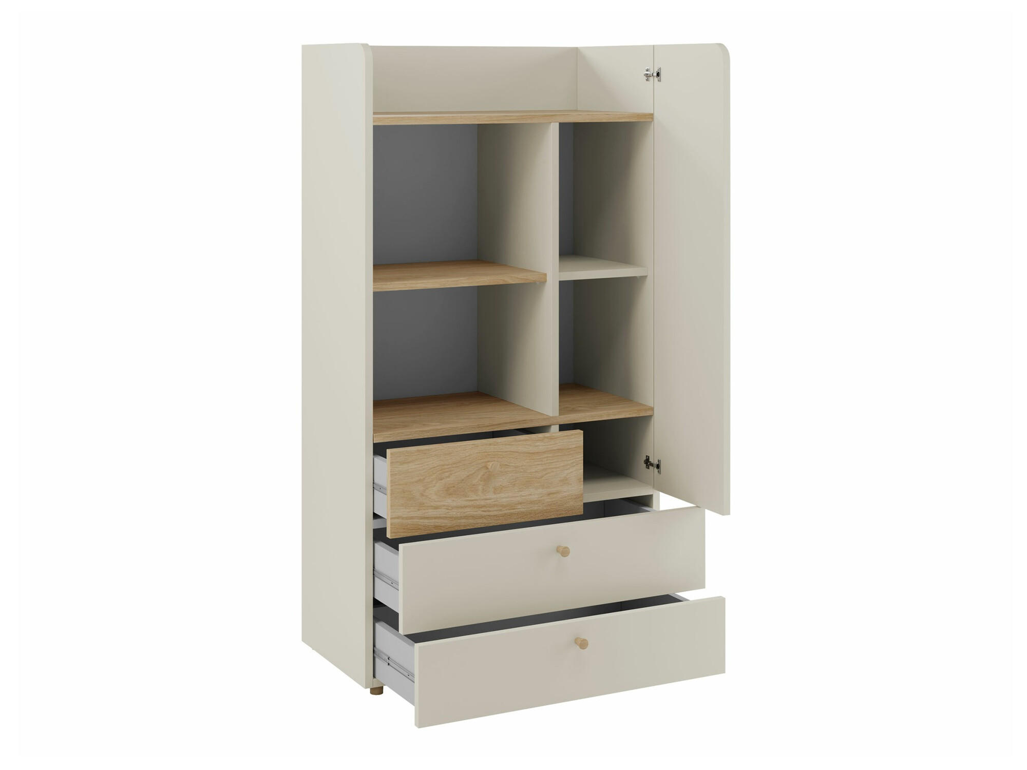 Boekenkast Domcali 105 (Beige + Eiken)