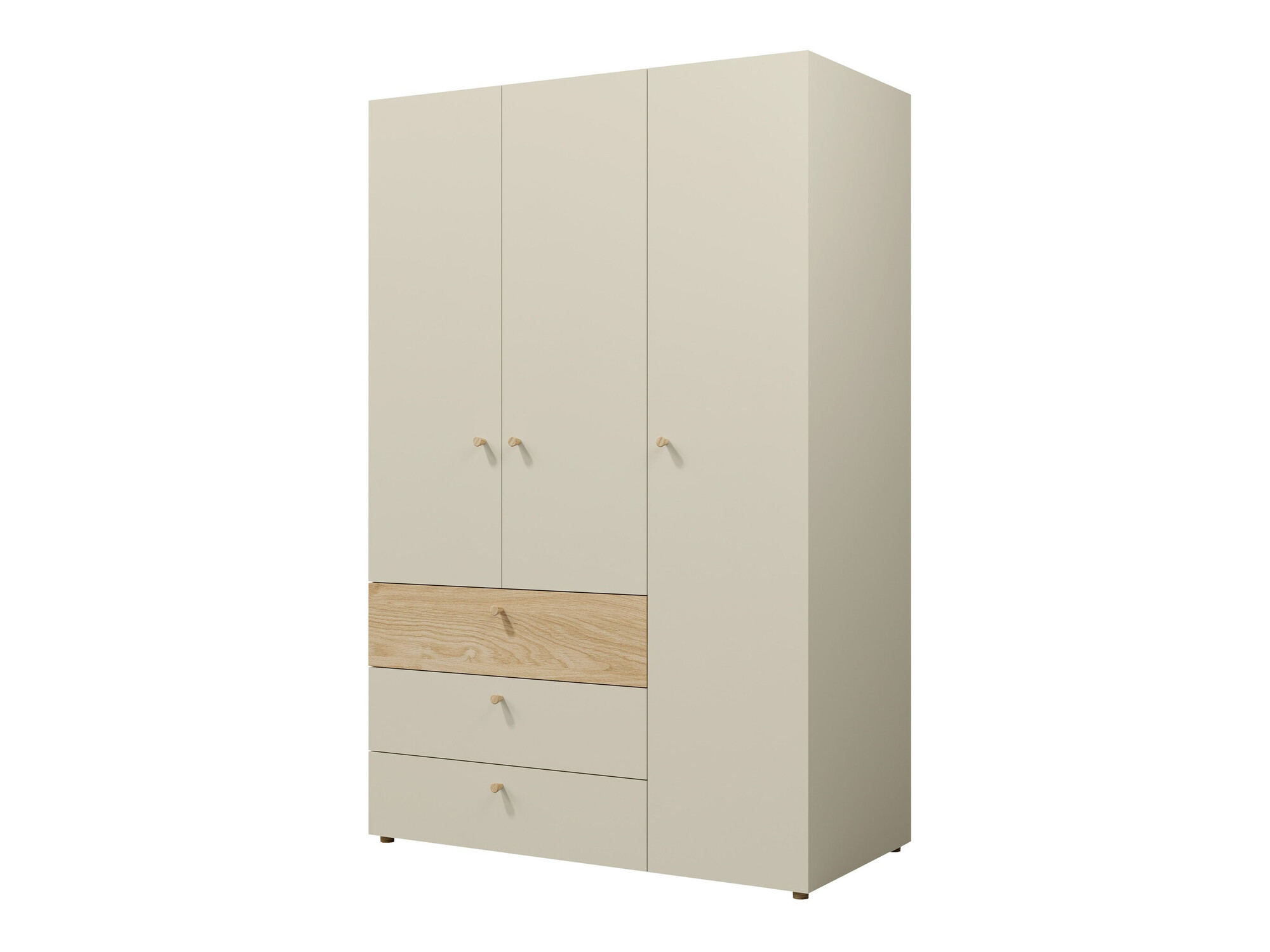Kledingkast Domcali 100 (Beige + Eiken)