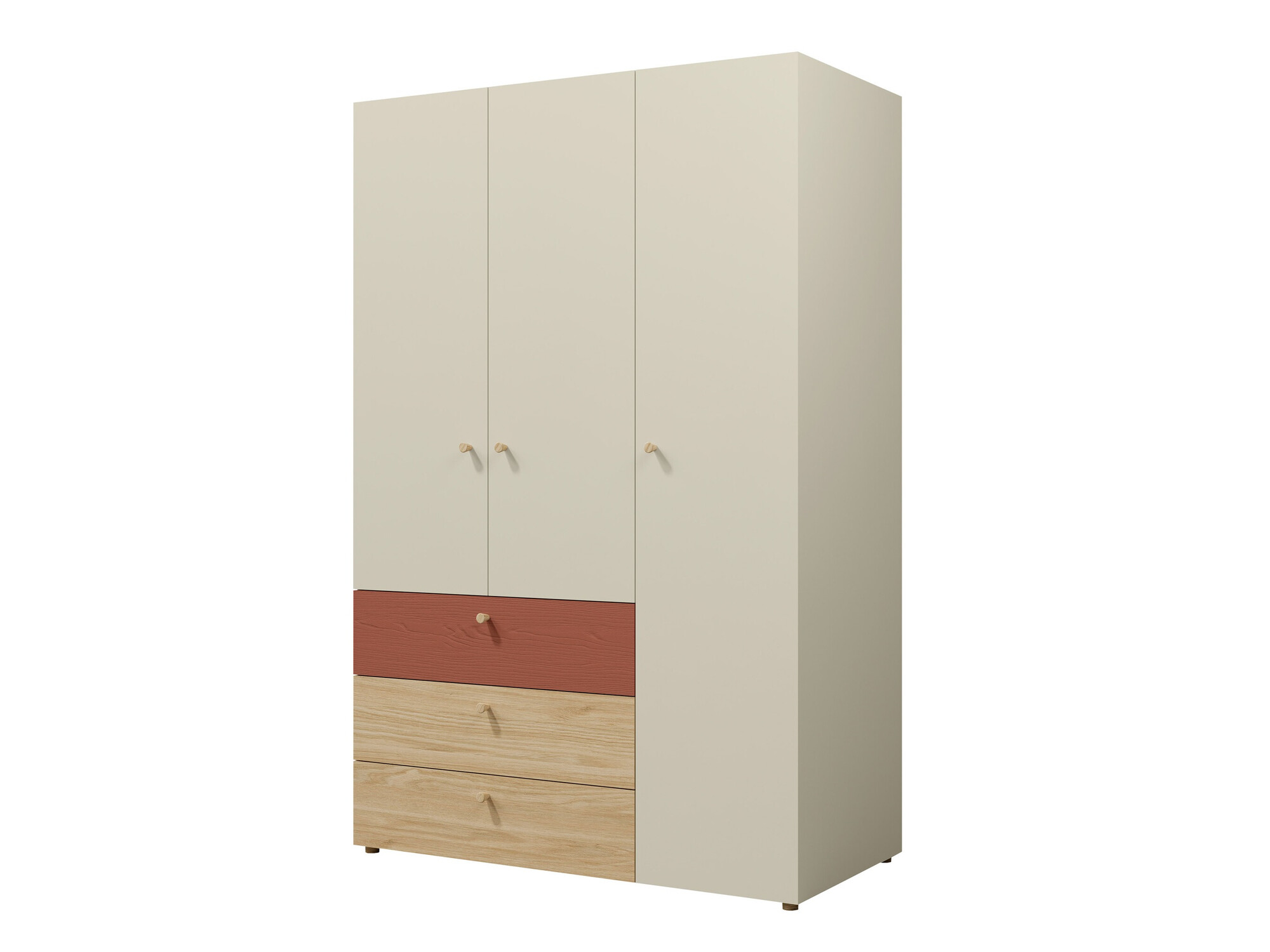 Kledingkast Domcali 100 (Coral + Eiken)